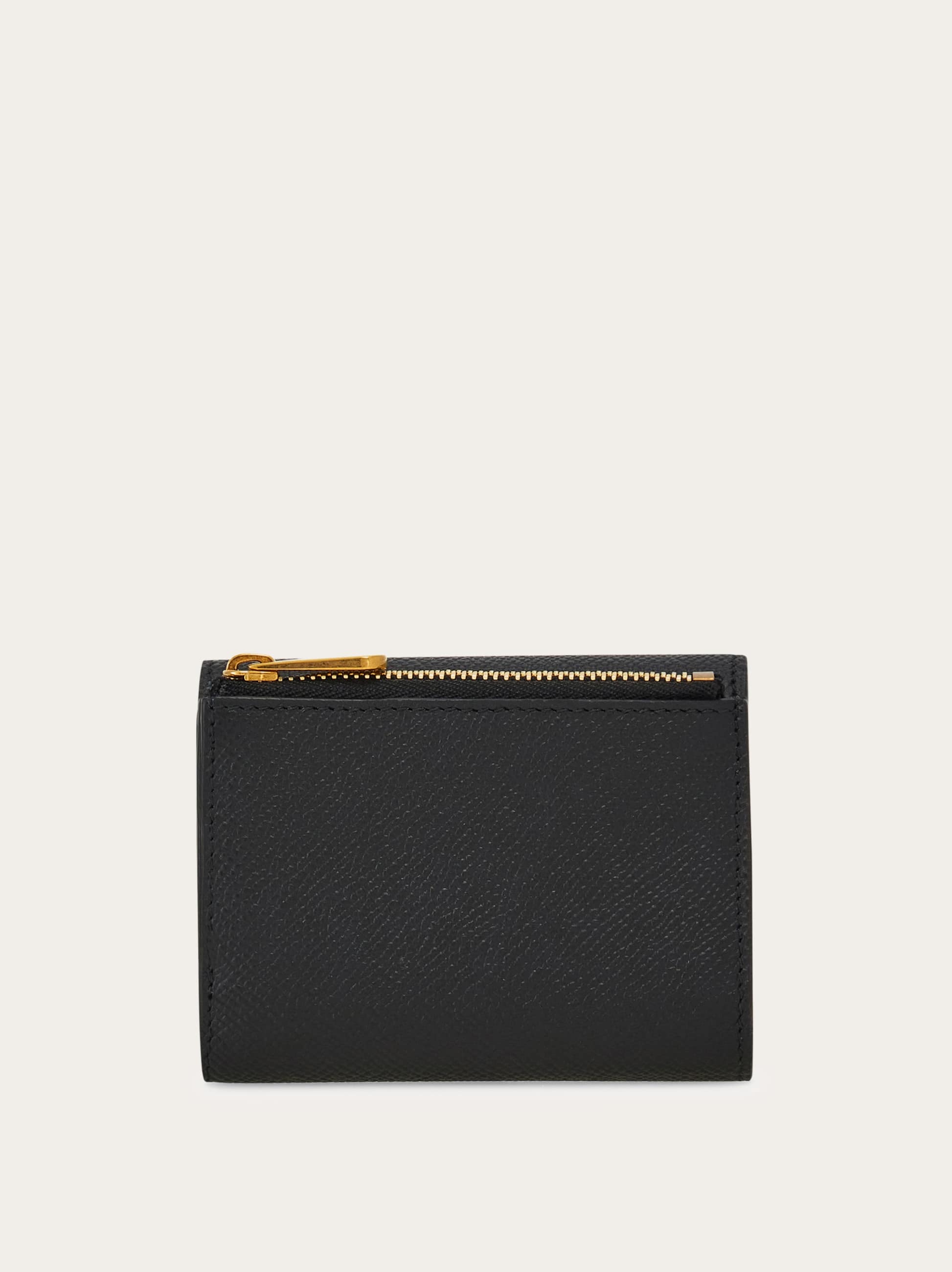  Ferragamo Damen Trifold Portemonnaie Schwarz 