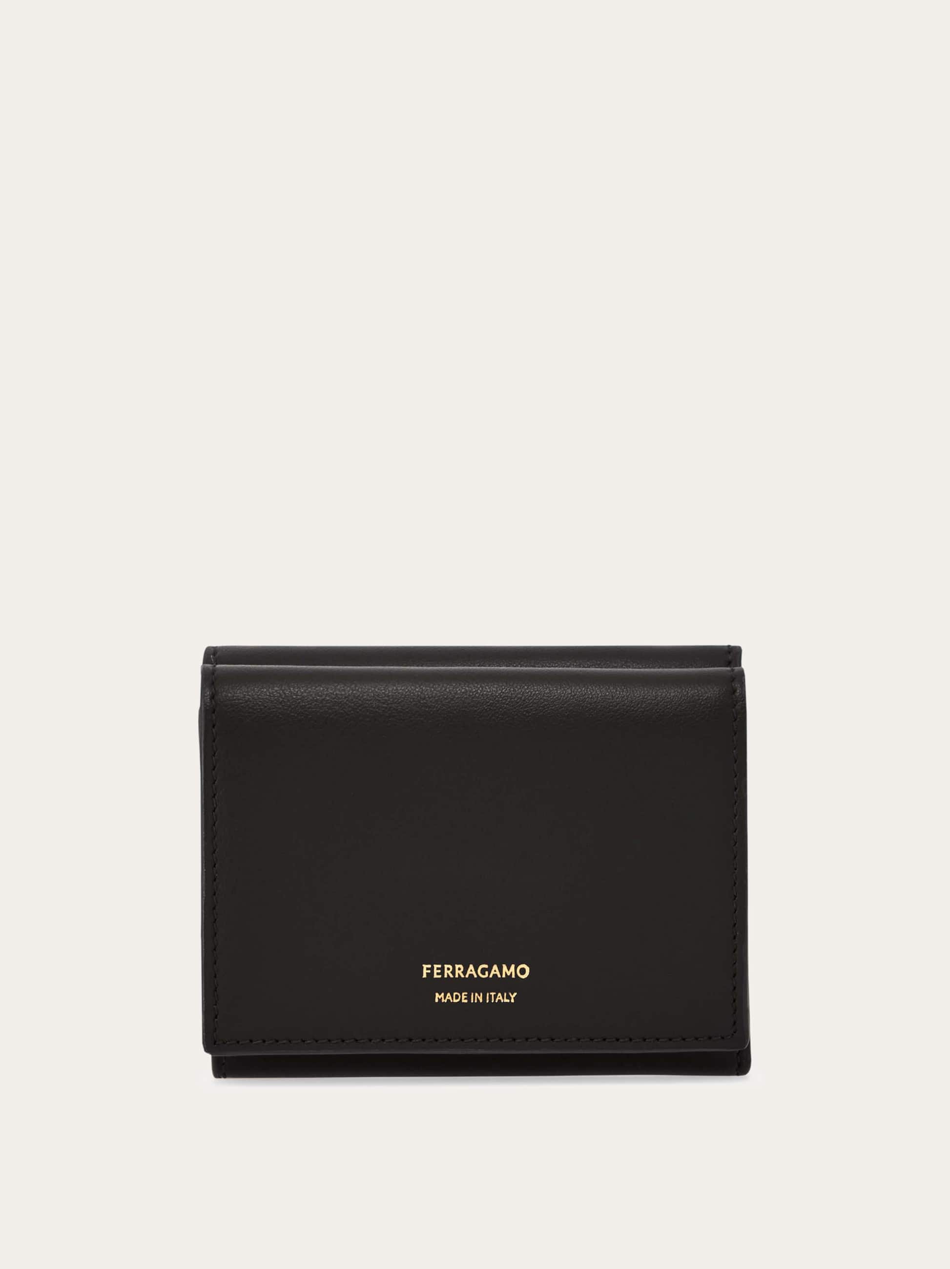 Ferragamo Donna Portafoglio trifold bicolore Nero