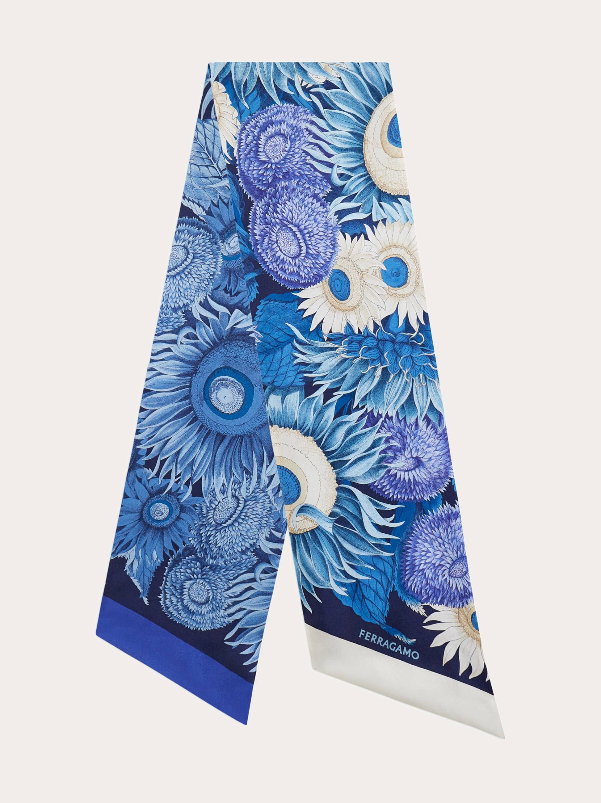 Ferragamo Donna Bandeau stampa Girasoli Blu