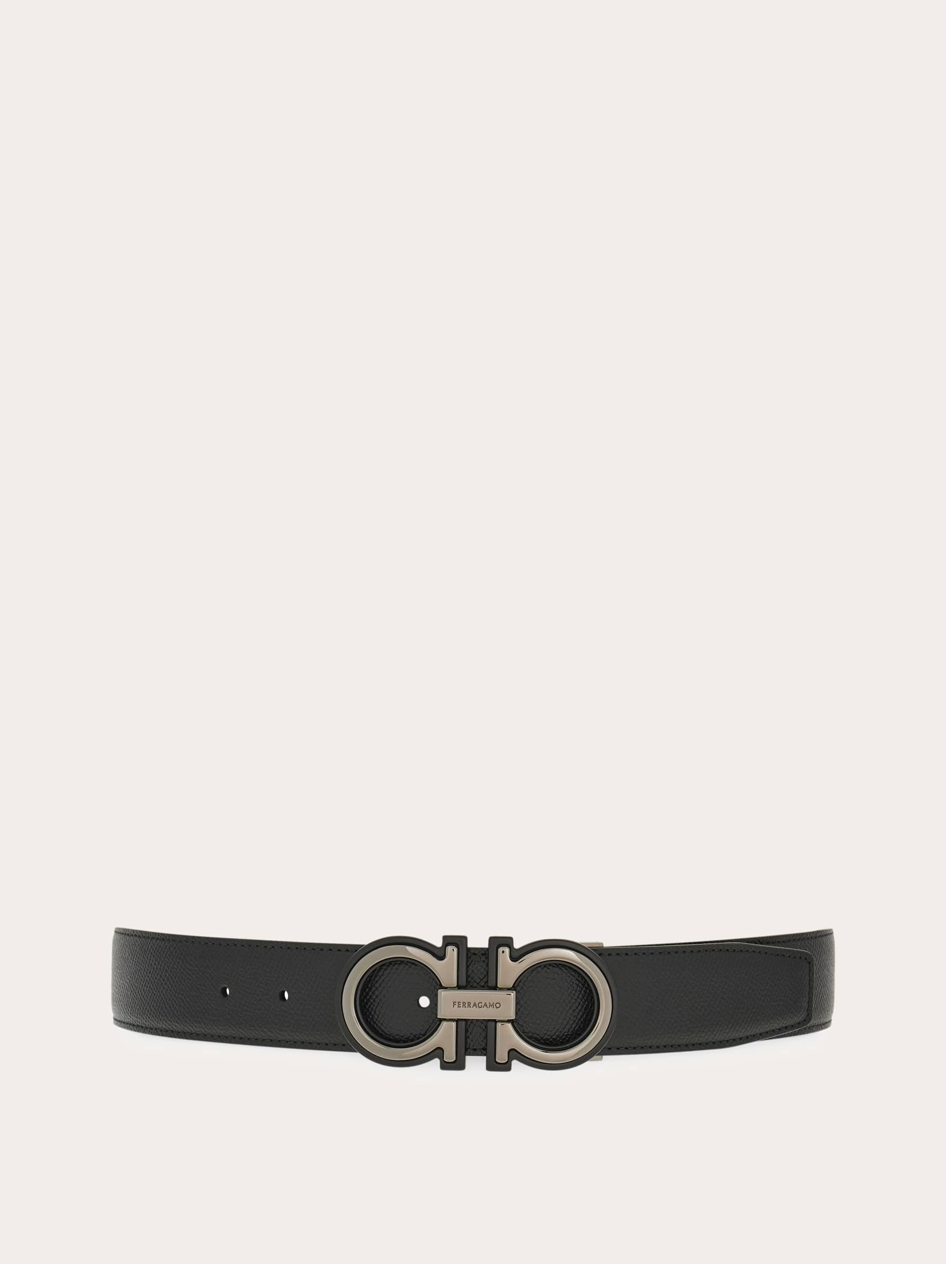 Ferragamo Reversible And Adjustable Gancini Belt In Red