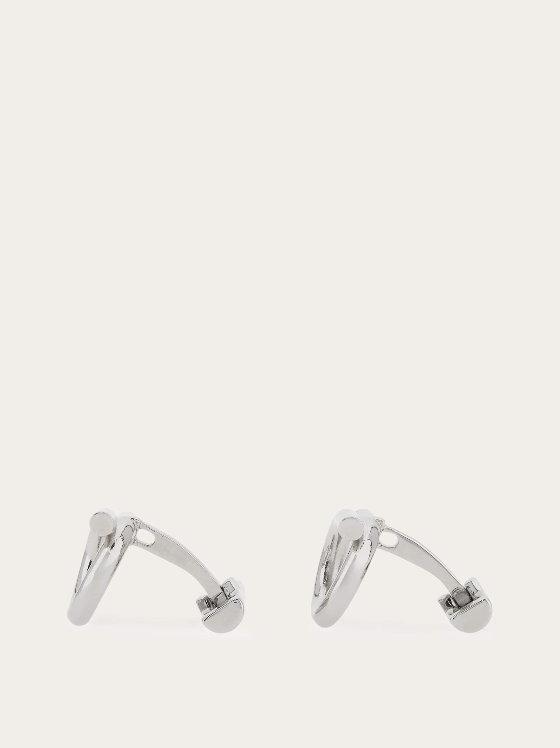  Ferragamo Herren Gancini Manschettenknöpfe Silber 