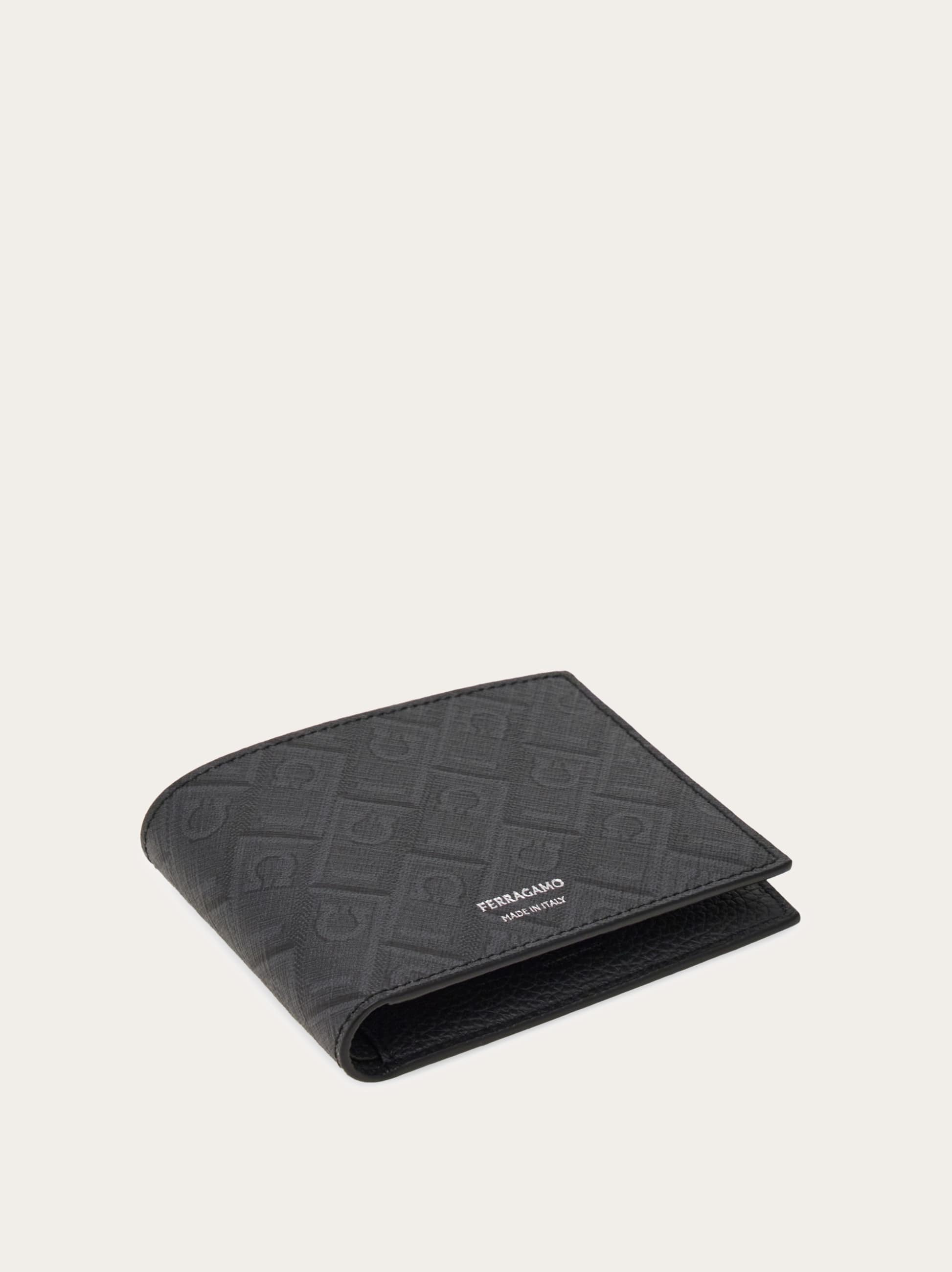 Ferragamo Men Ferragamo Monogram Wallet Black 