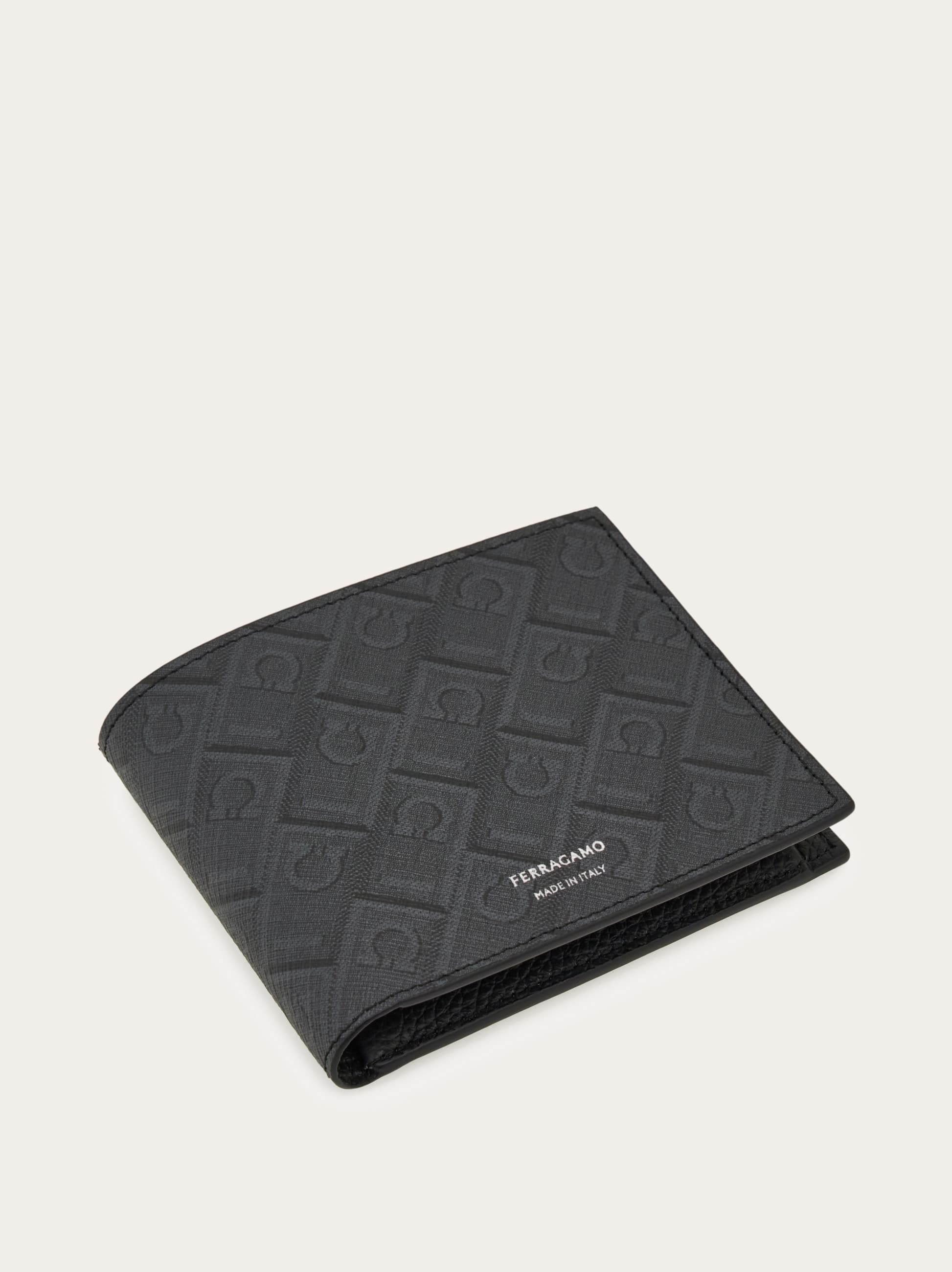  Ferragamo Men Ferragamo Monogram Wallet Black 