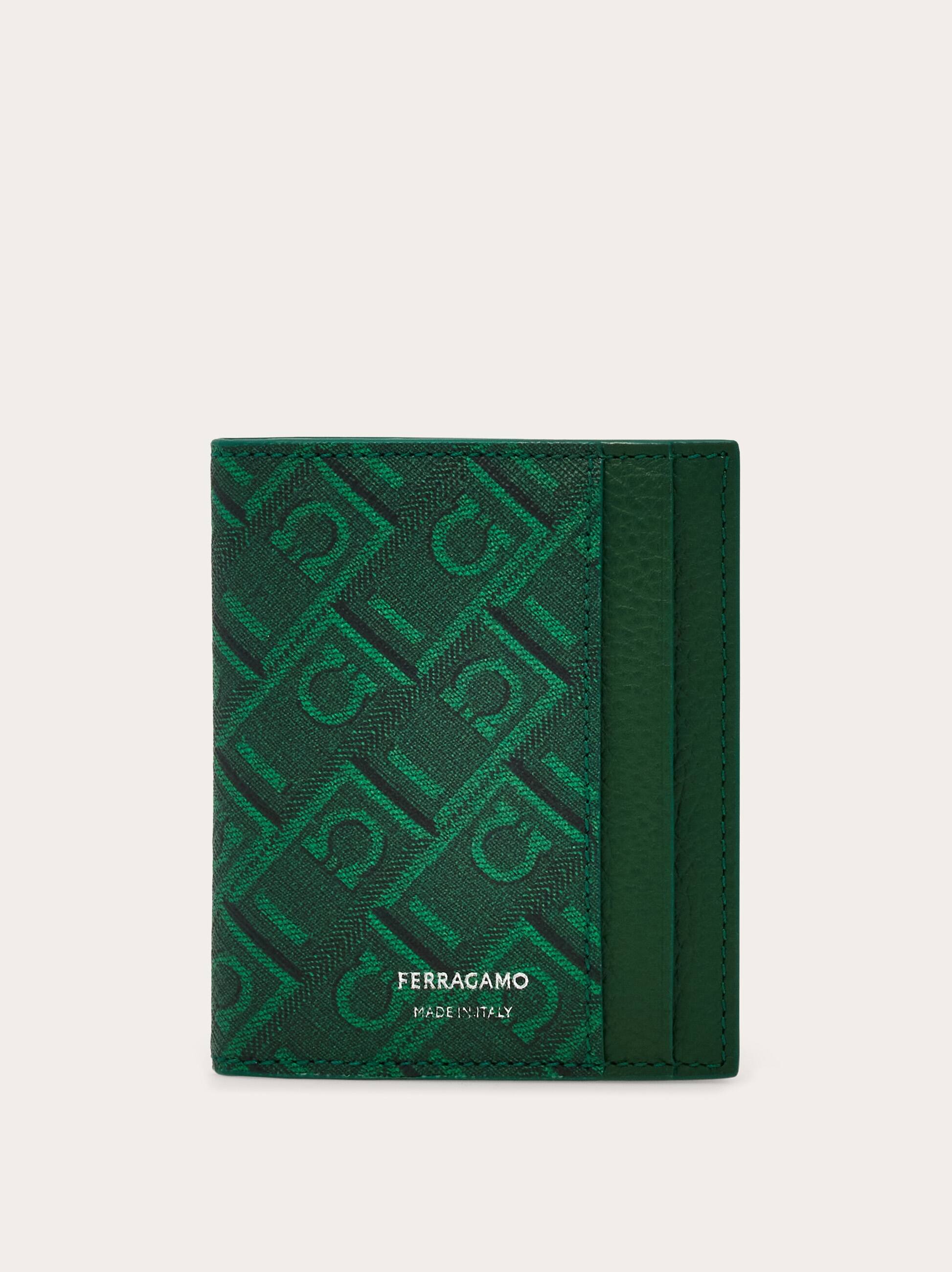 Ferragamo Uomo Porta carte di credito Ferragamo Monogram Verde