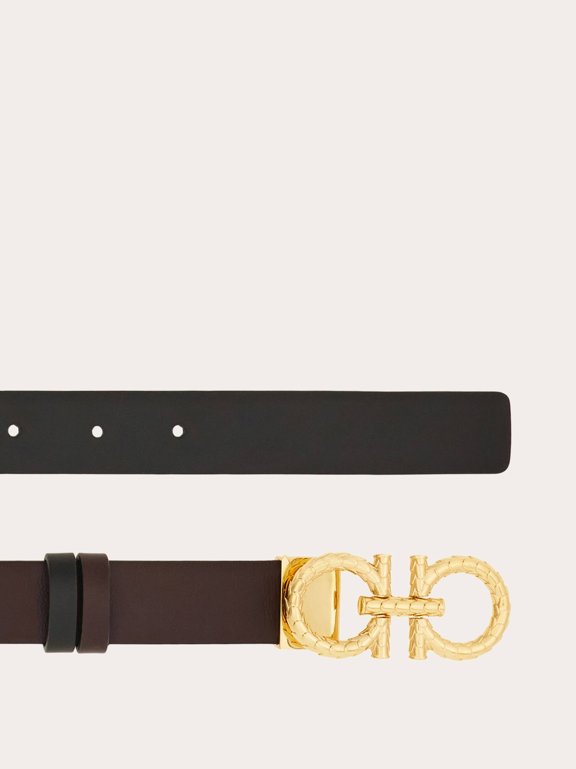  Ferragamo Damen Verstellbarer Gancini Wendegürtel Rot 