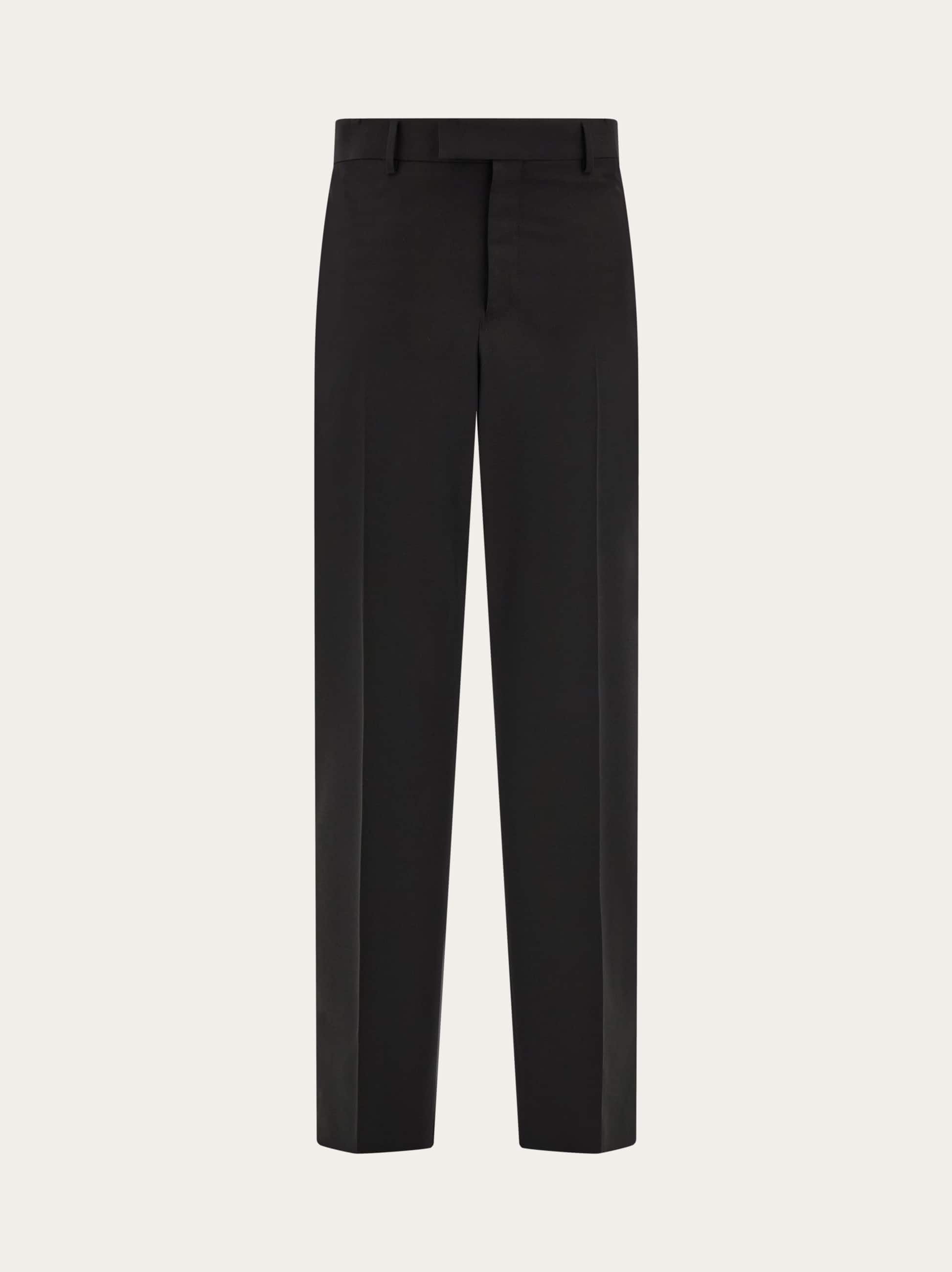 Ferragamo Straight-leg Pleated Trousers In Black