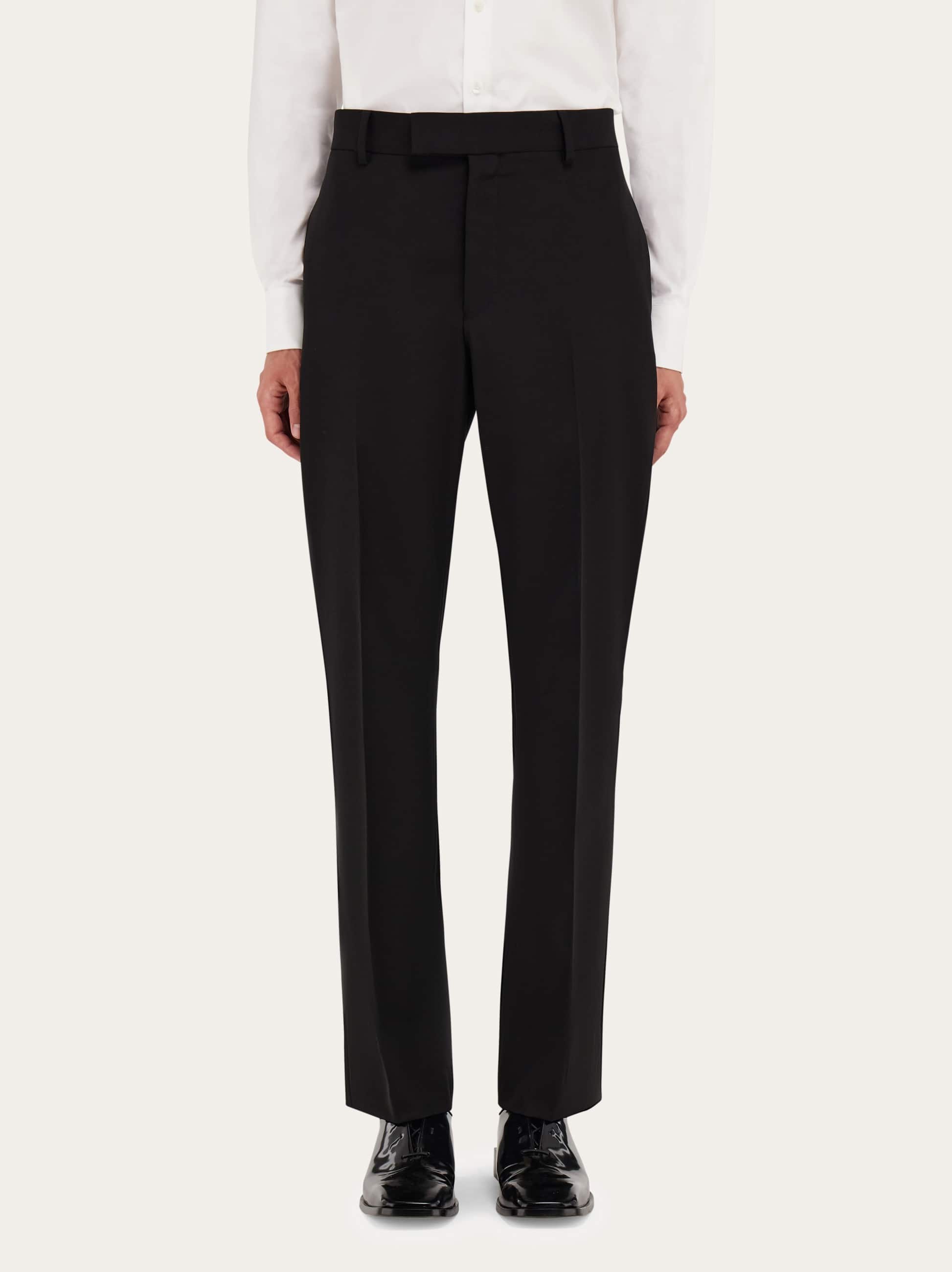 Ferragamo Straight-leg Pleated Trousers In Black