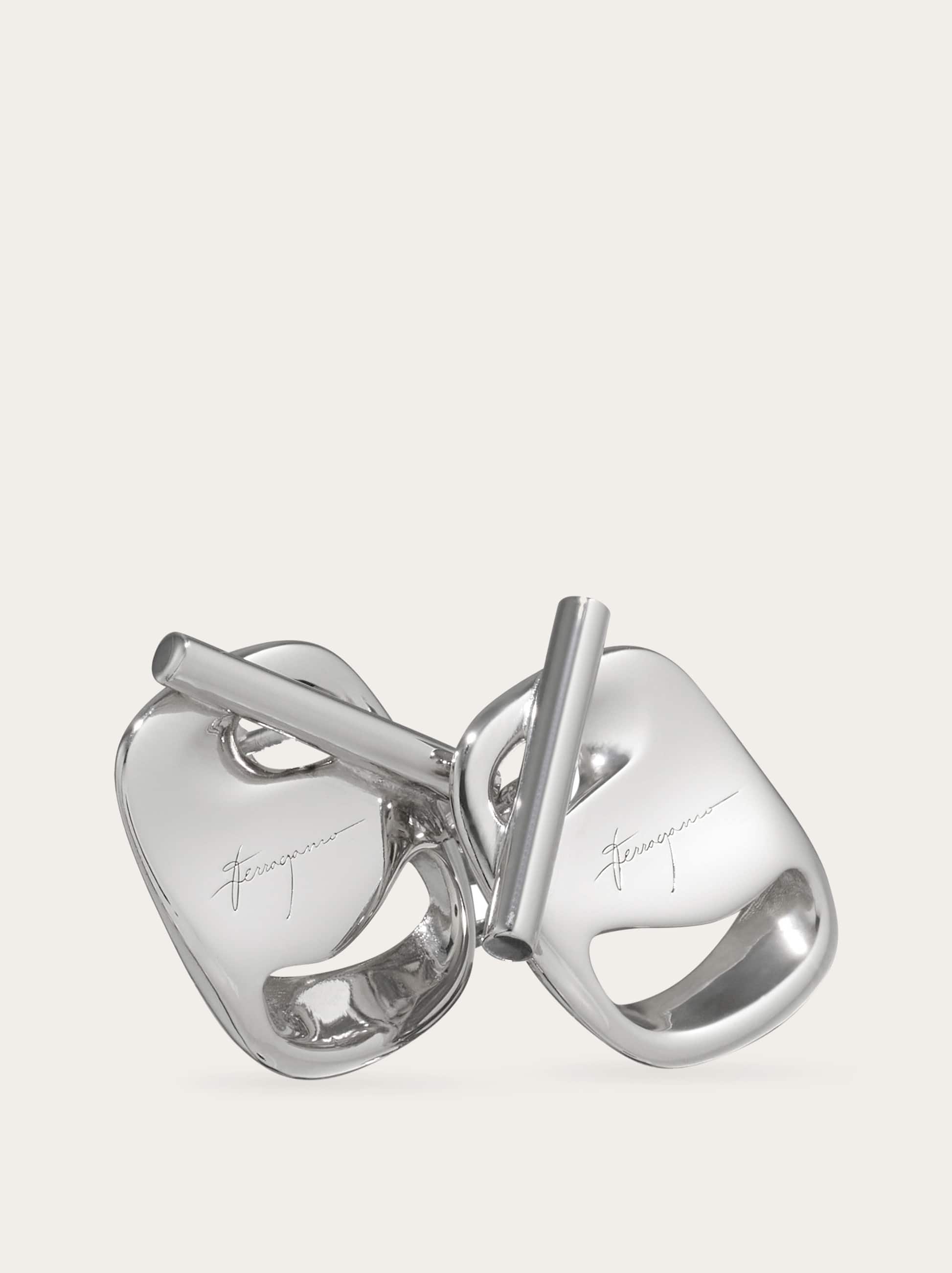 Ferragamo Vara Earrings In Silver