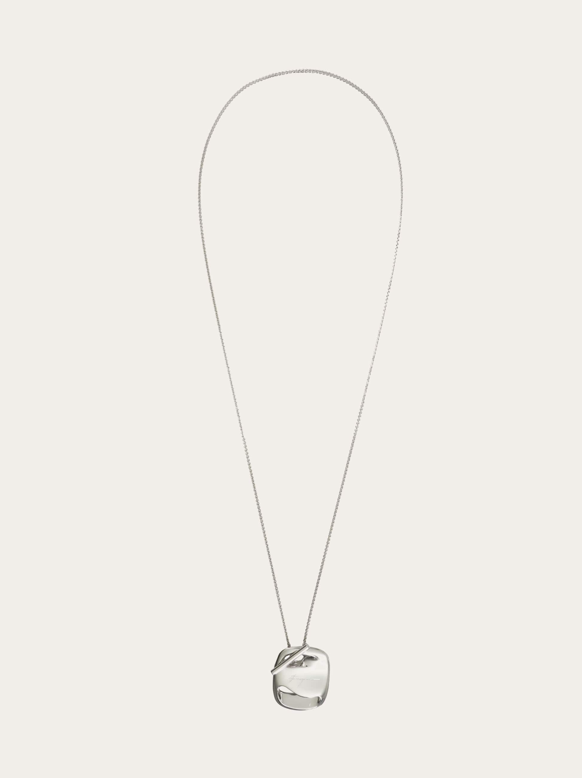 Ferragamo Large Vara Necklace In Silver