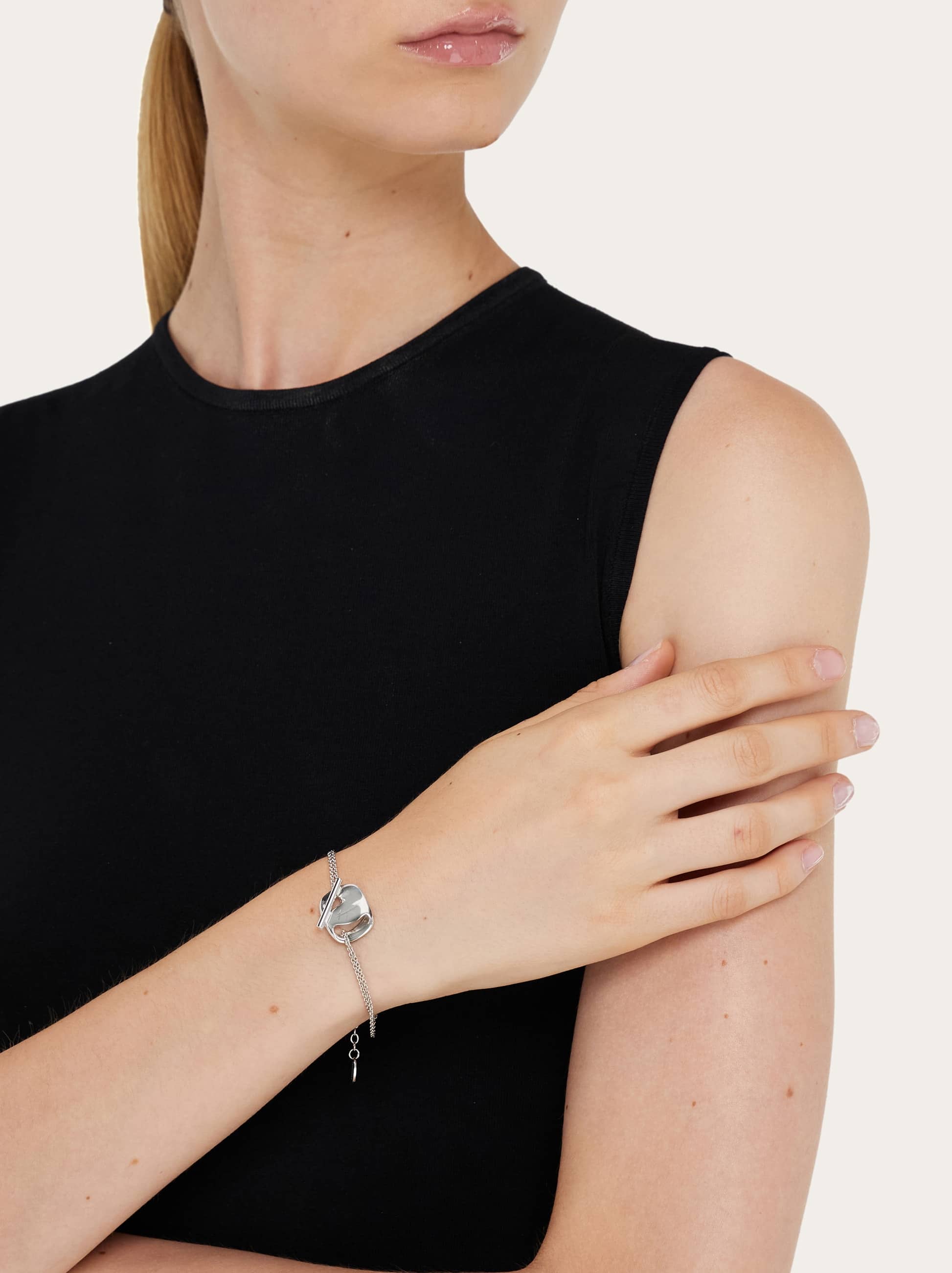  Ferragamo Damen Armband Vara- Schnalle Silber 