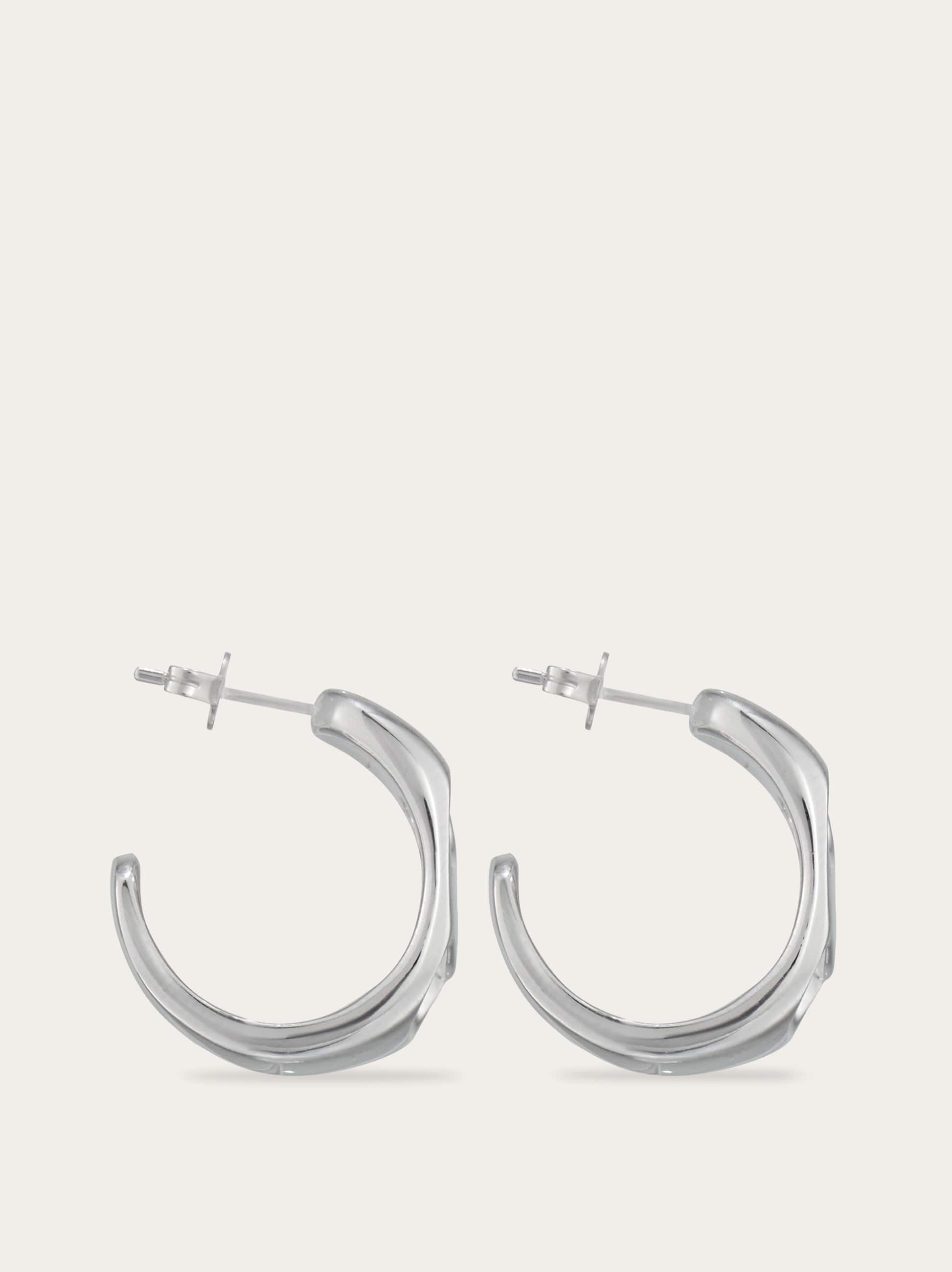  Ferragamo Damen Ohrringe Vara-schnalle Silber 