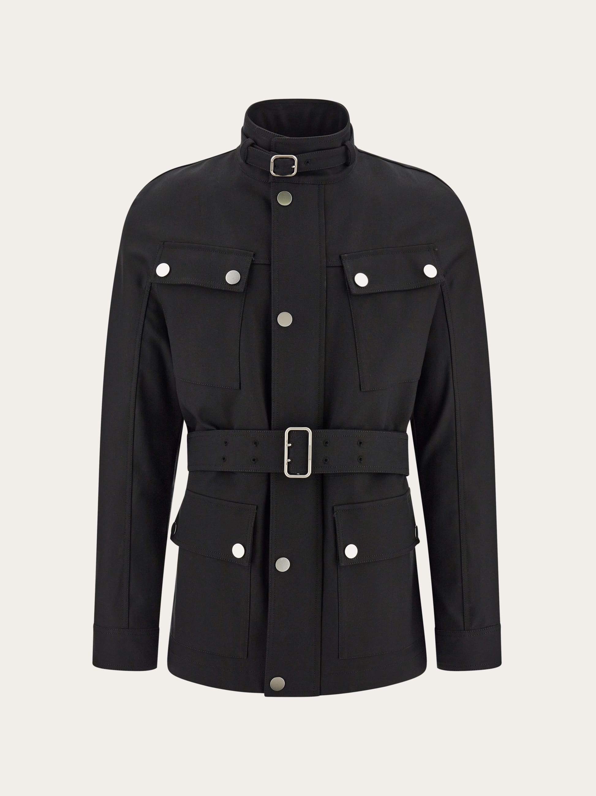 Ferragamo Sahariana With Patch Pockets In Black