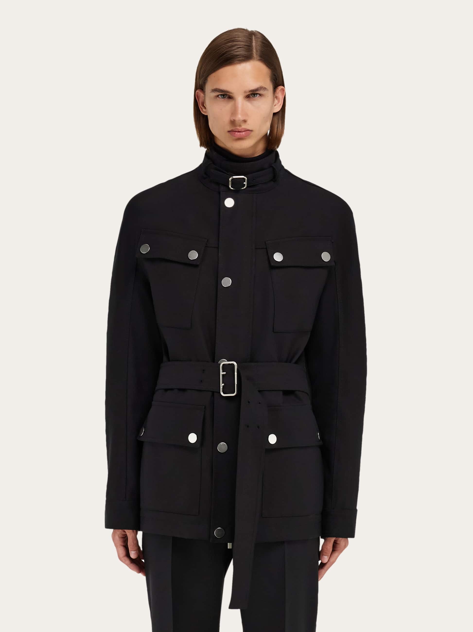 Ferragamo Sahariana With Patch Pockets In Black