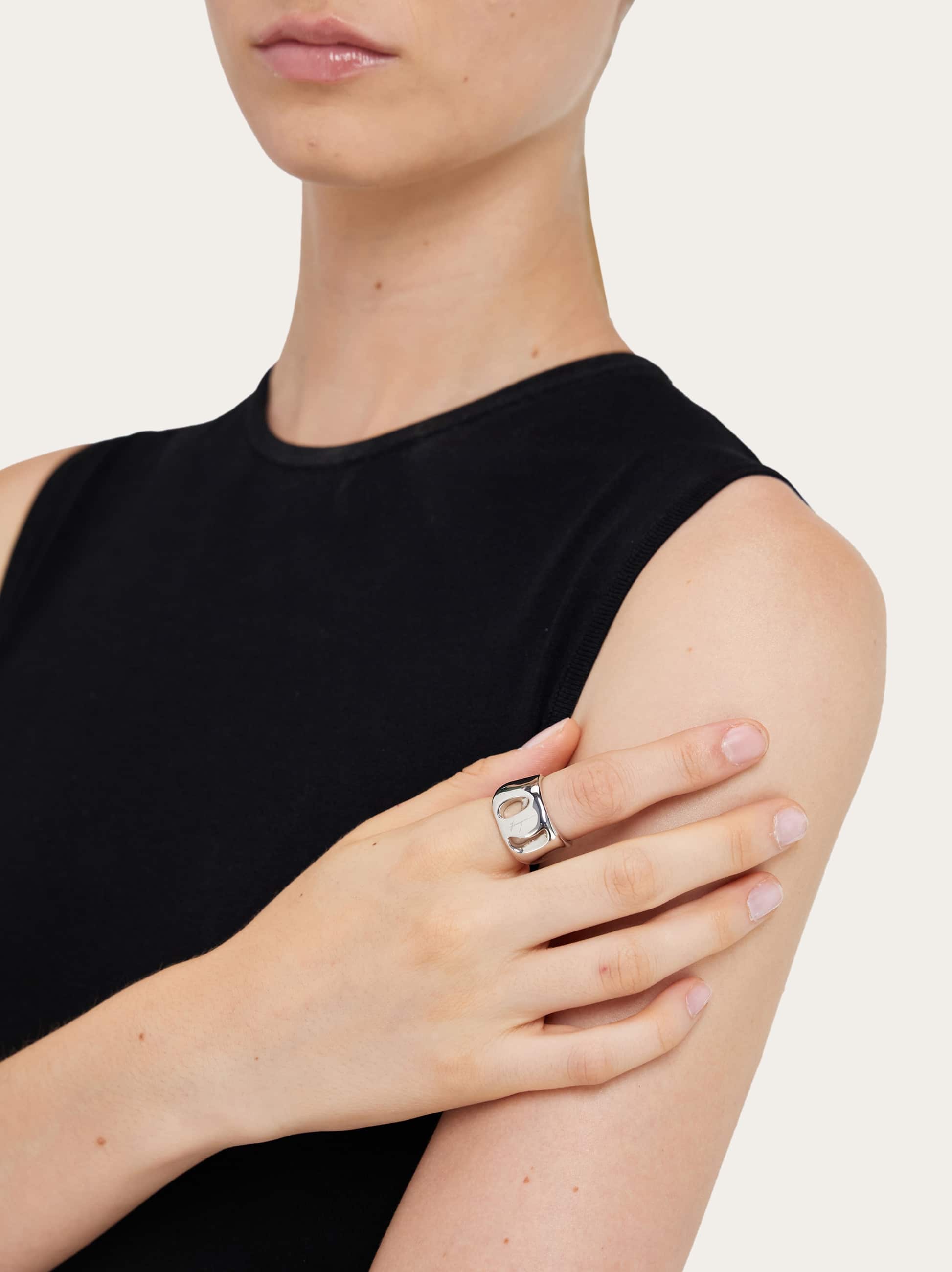  Ferragamo Damen Ring Vara-schnalle (56mm) Silber 