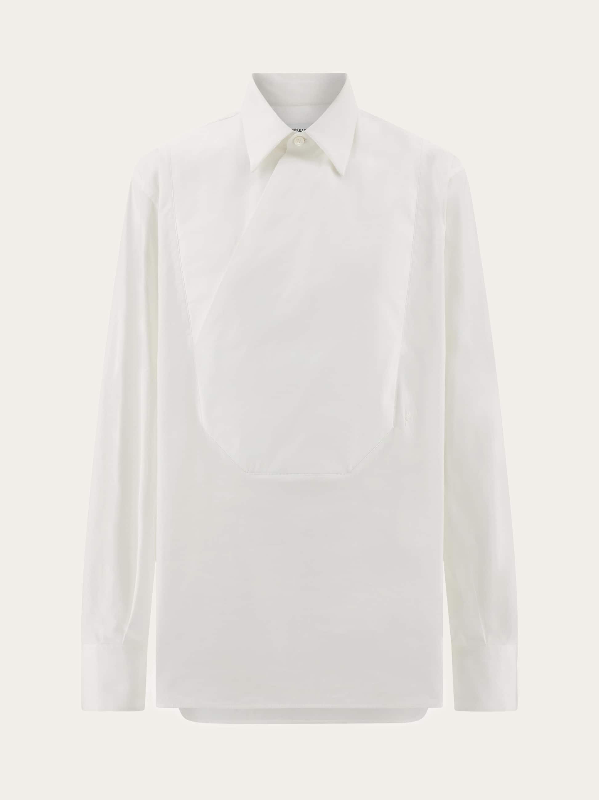 Ferragamo Donna Camicia da smoking con manica lunga Bianco