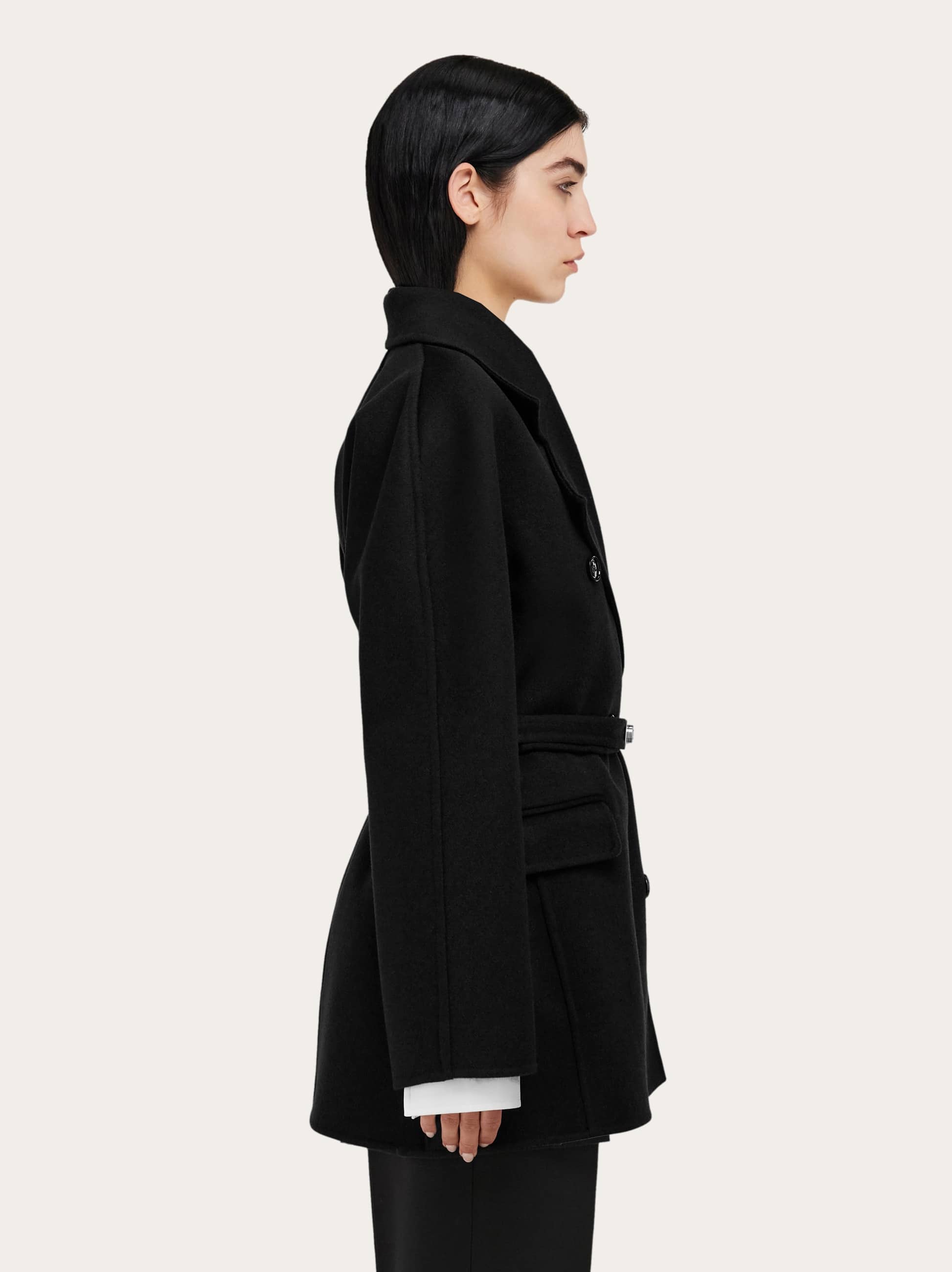  Ferragamo Damen Jacke Aus Kaschmir-double Schwarz 