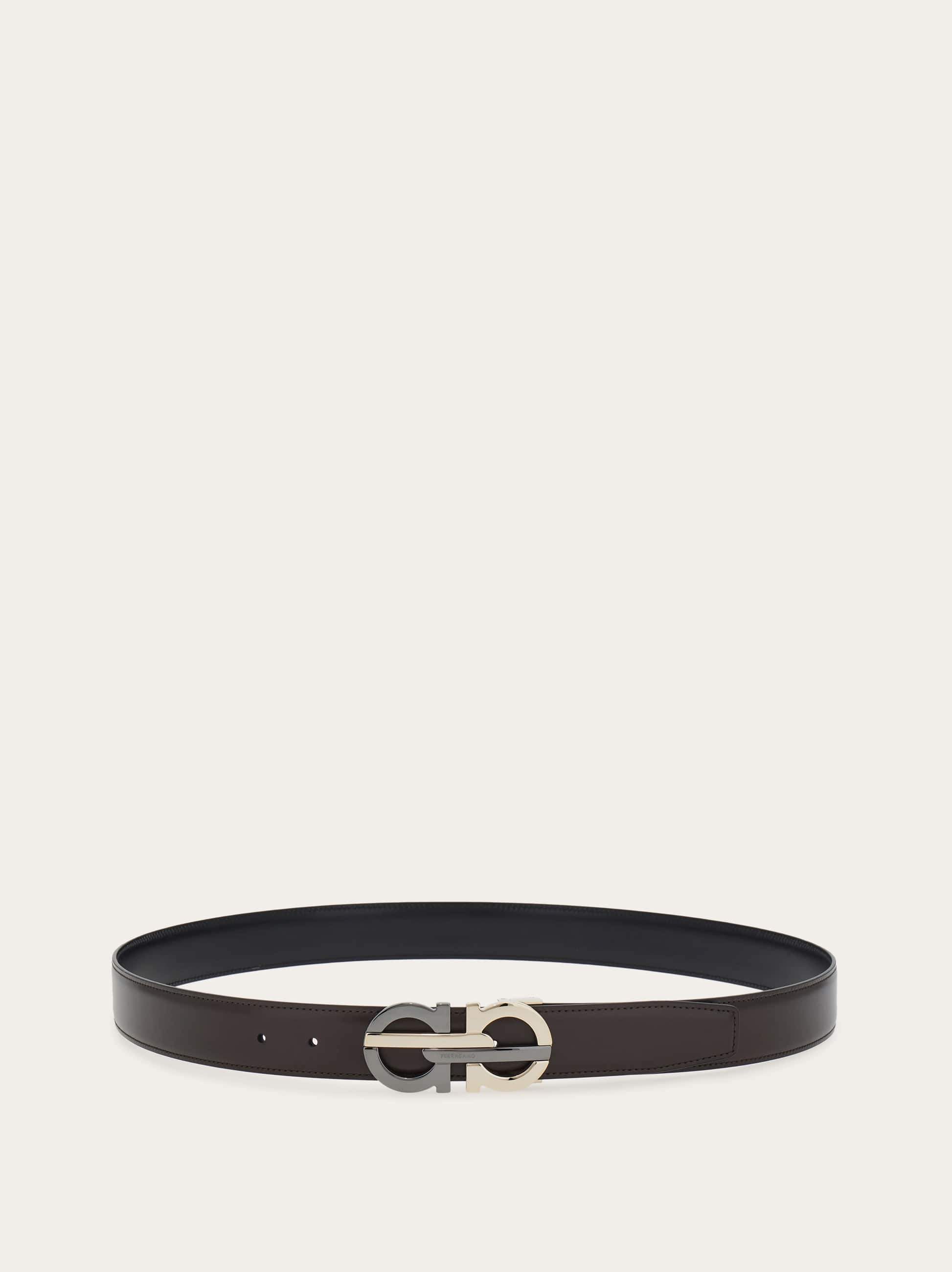  Ferragamo Herren Verstellbarer Gancini Wendegürtel Braun 