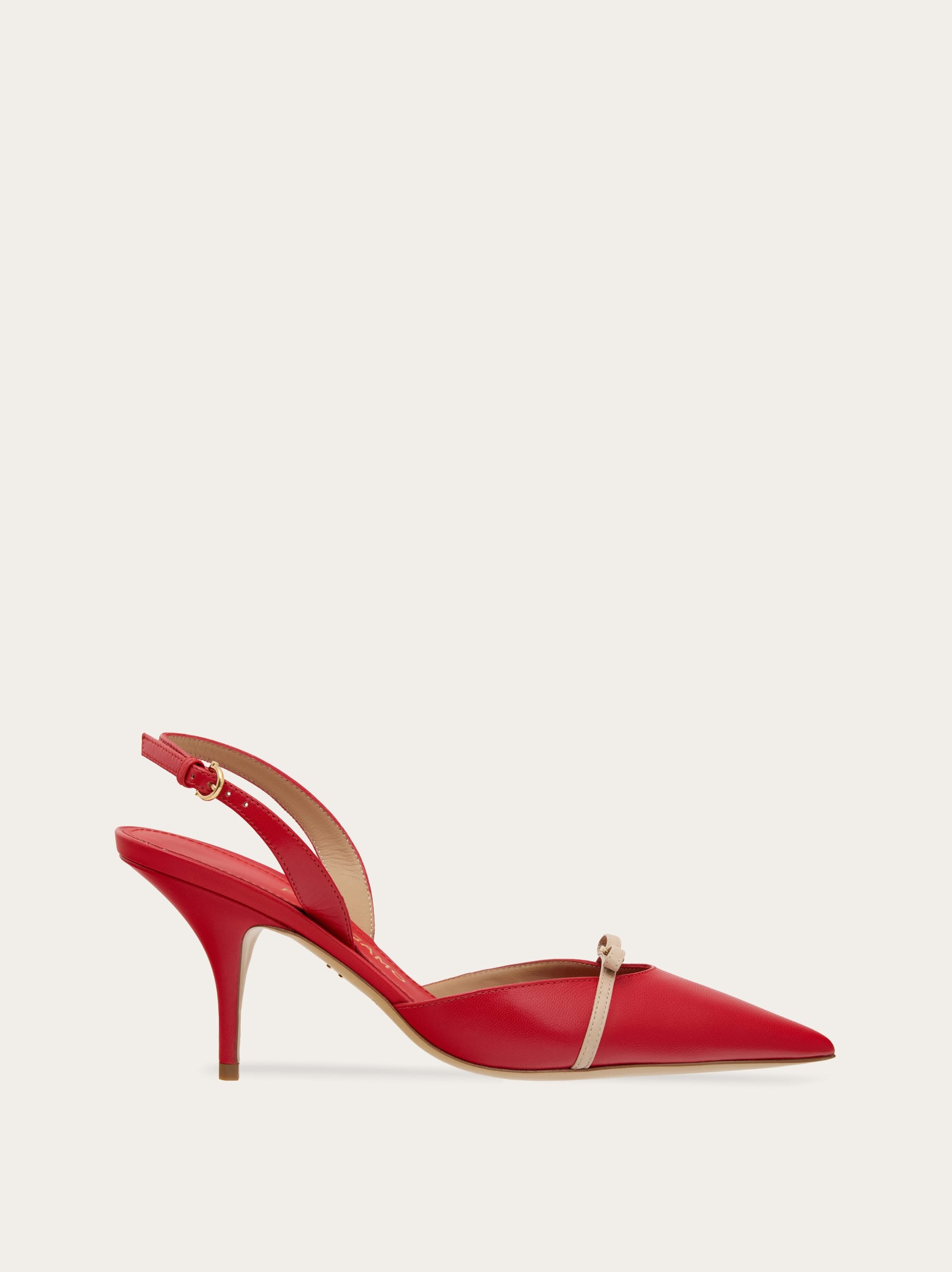 Ferragamo Gylla 70 Slingback In Flame Red In Red