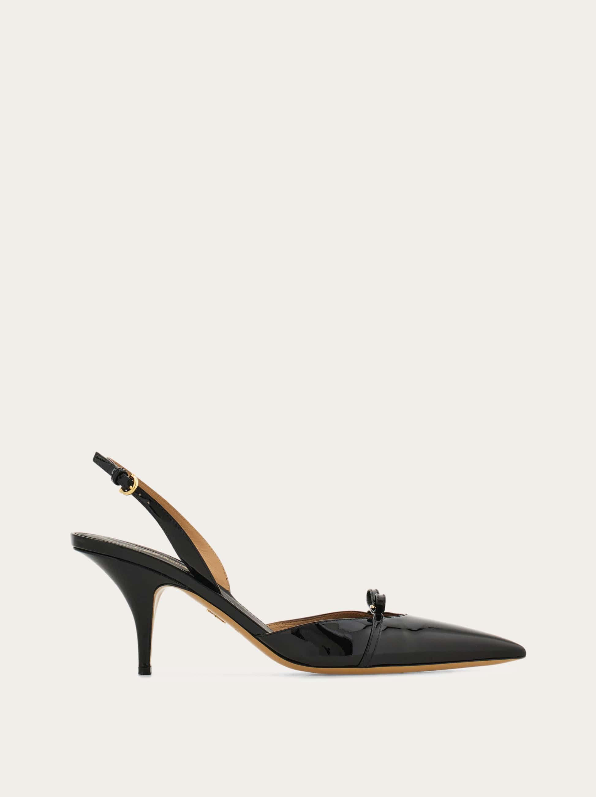 Ferragamo Donna Slingback con mini fiocco Nero Taglia 35.5