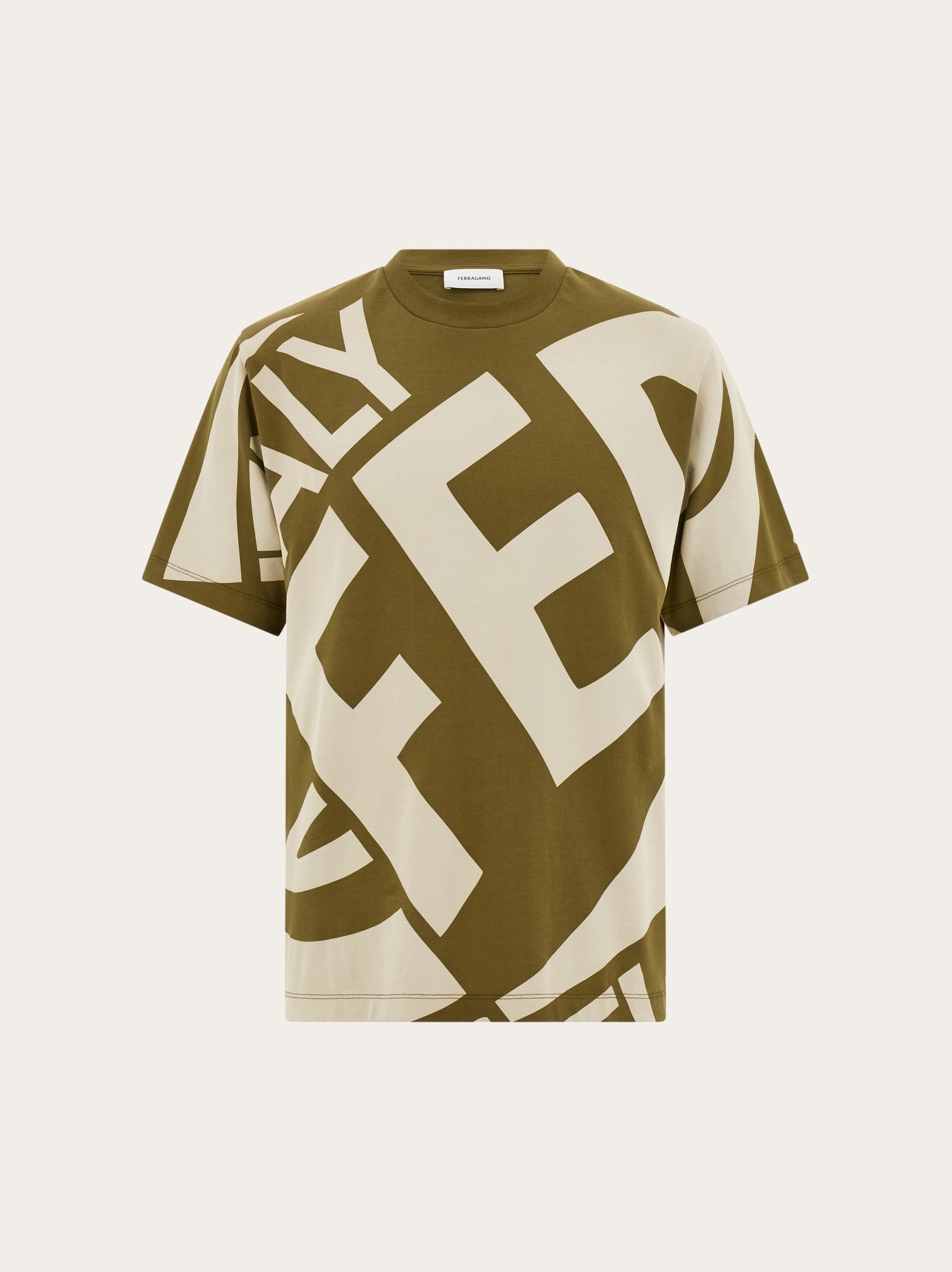 Ferragamo Graphic Print T-shirt In Green