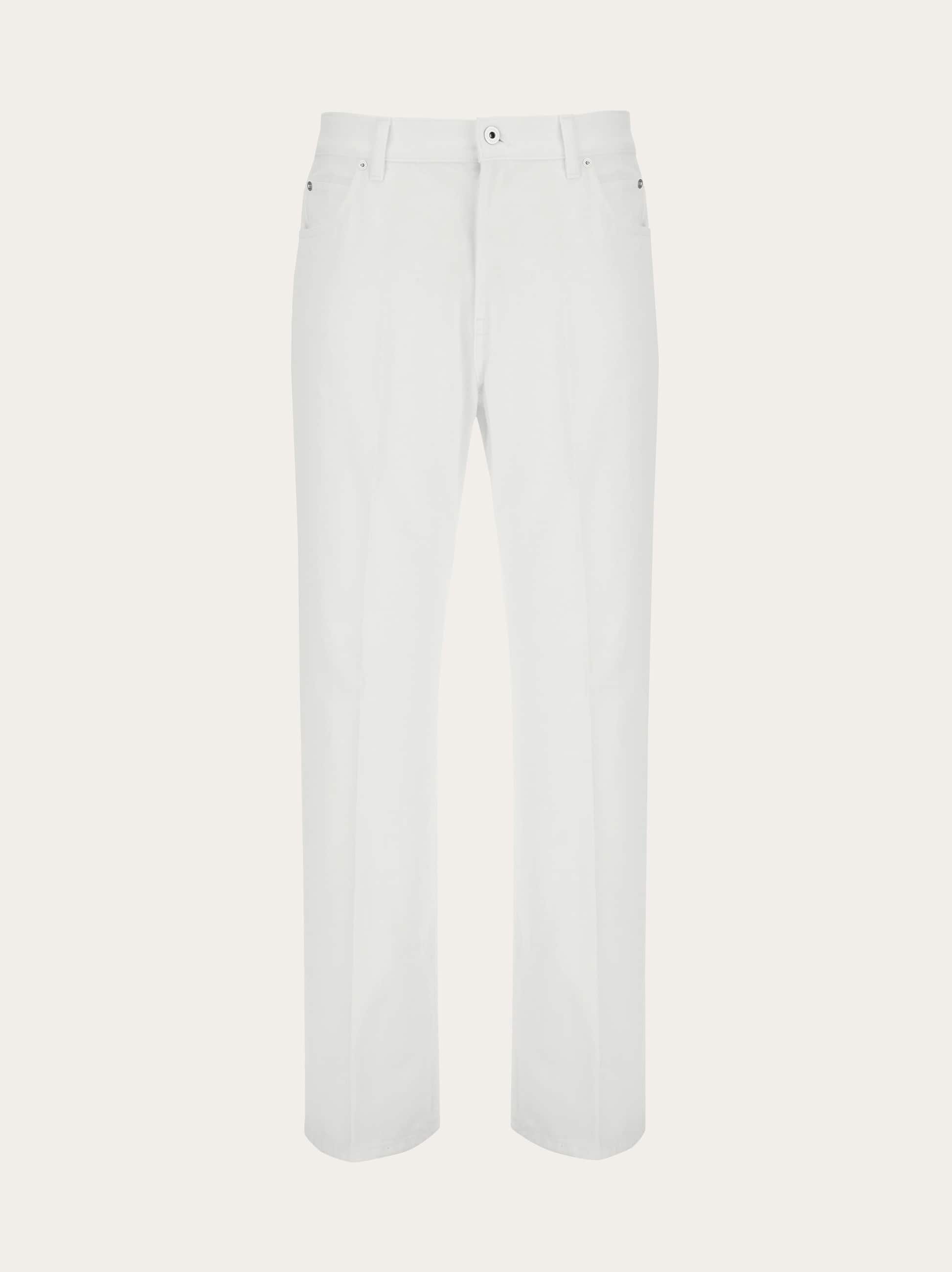 Ferragamo Uomo Pantalone 5 tasche Bianco