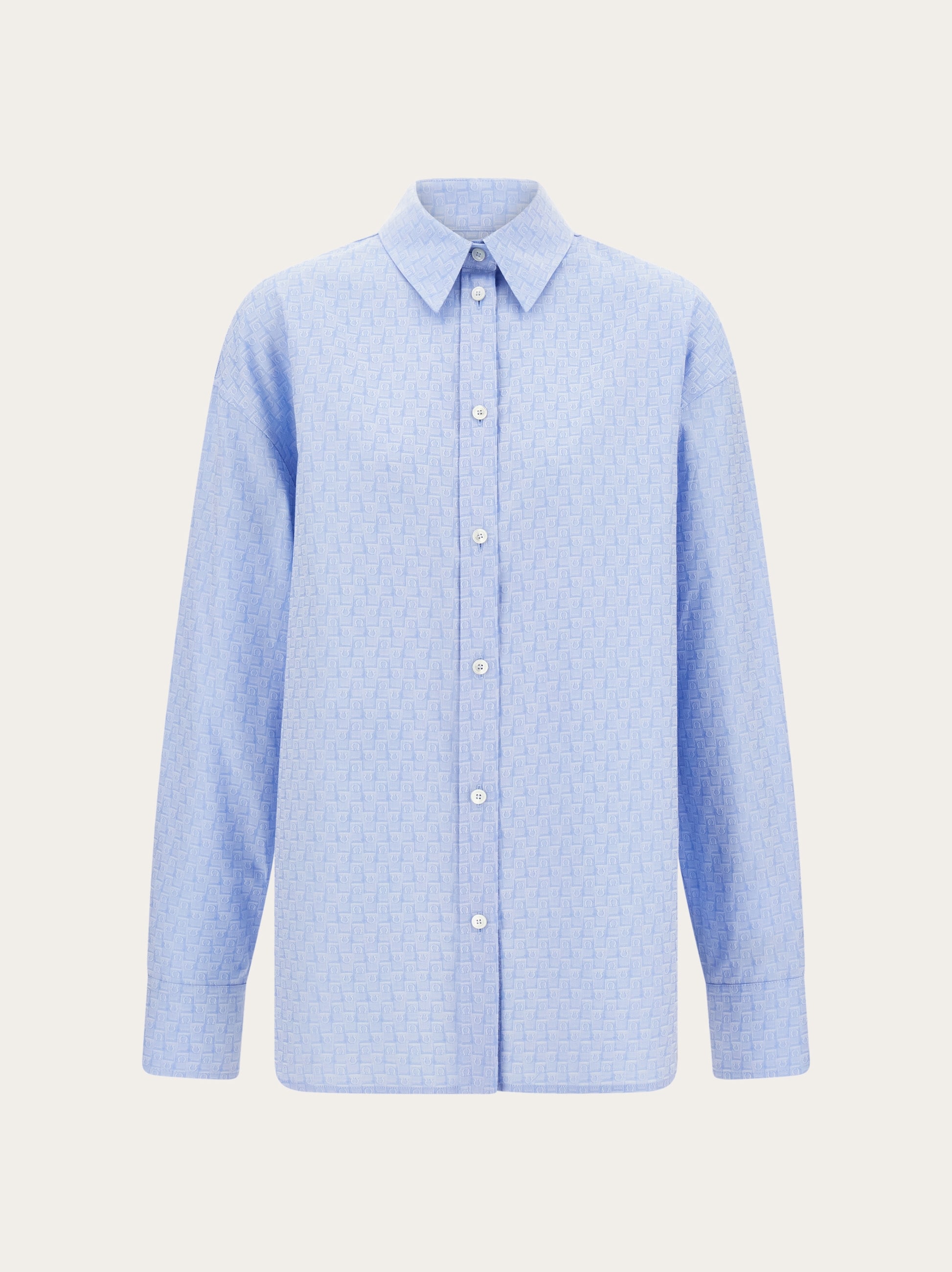 Ferragamo Woman Shirt Azure Size 6 Cotton In Blue