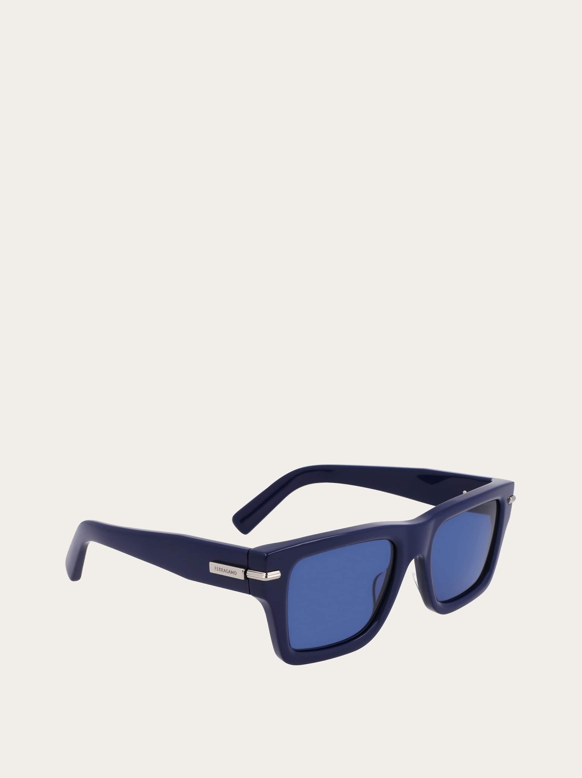  Ferragamo Men Rectangular Frame Sunglasses Blue 