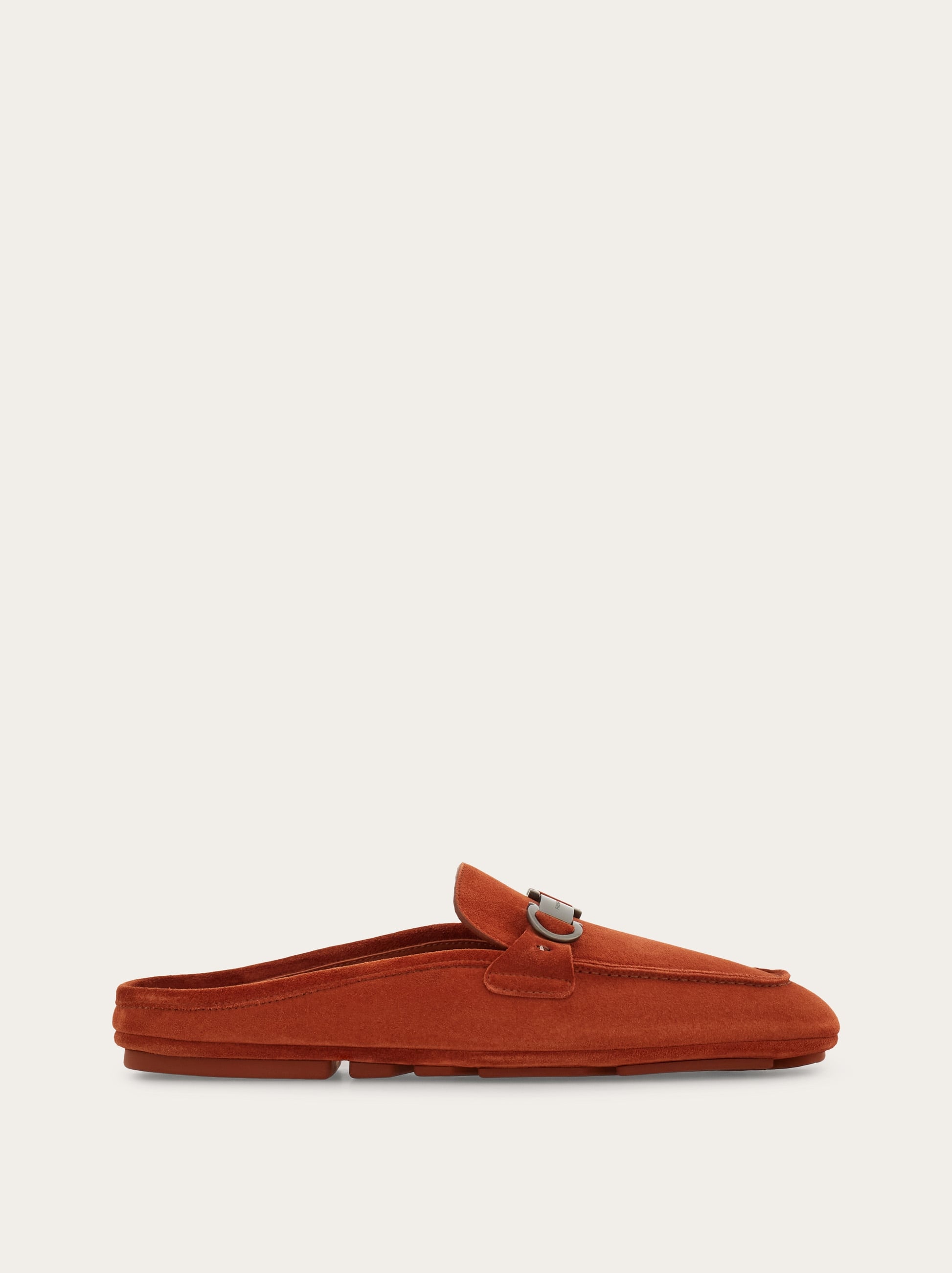 Ferragamo Loafer Mule With Gancini Ornament