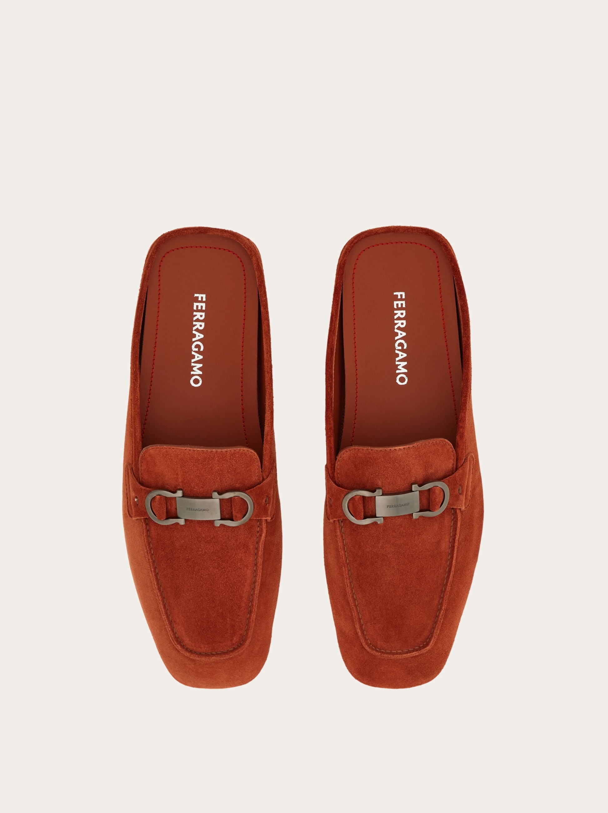 Ferragamo Loafer Mule With Gancini Ornament