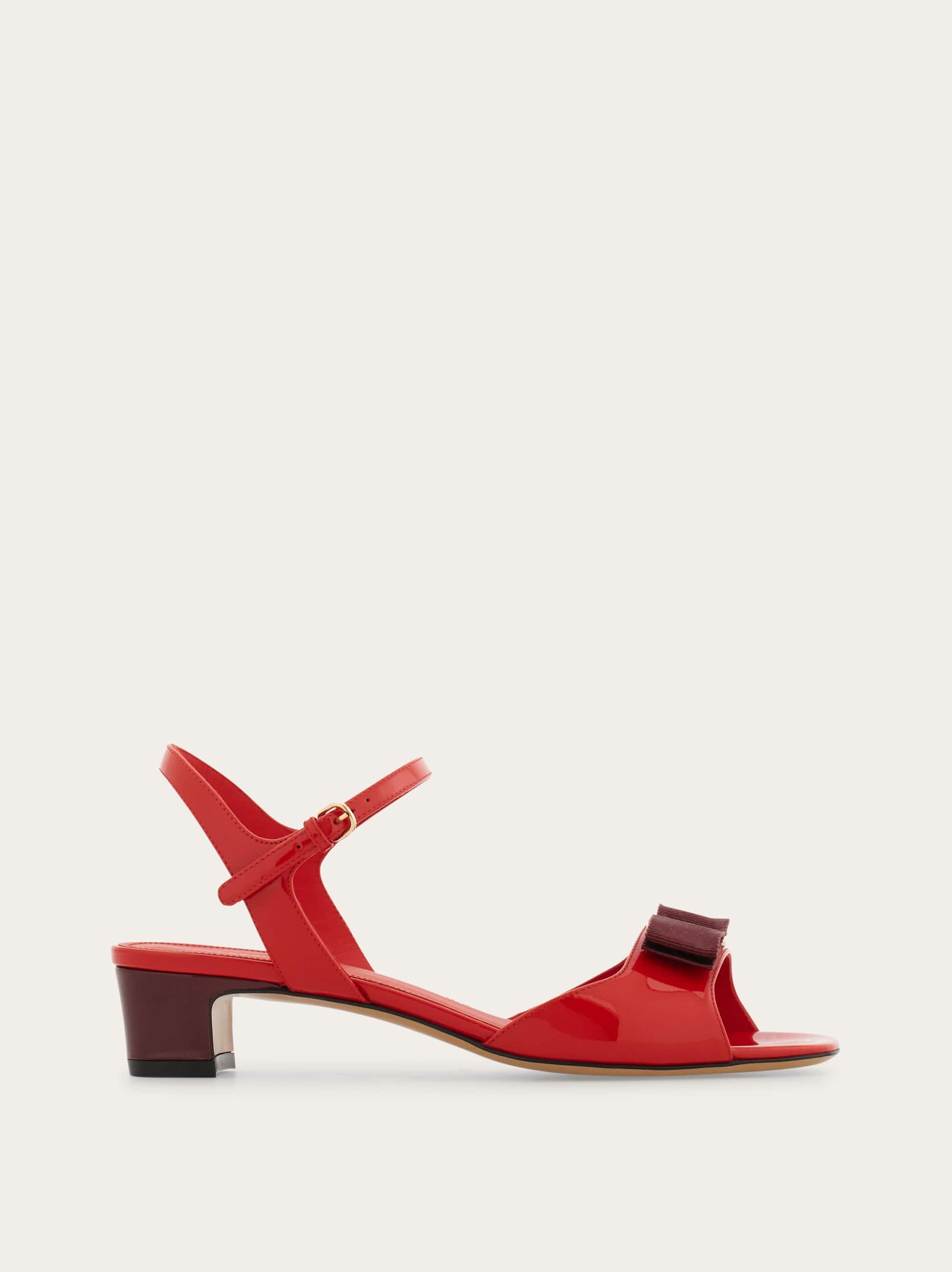 Ferragamo Donna Sandalo con fiocco Vara Rosso Taglia 35