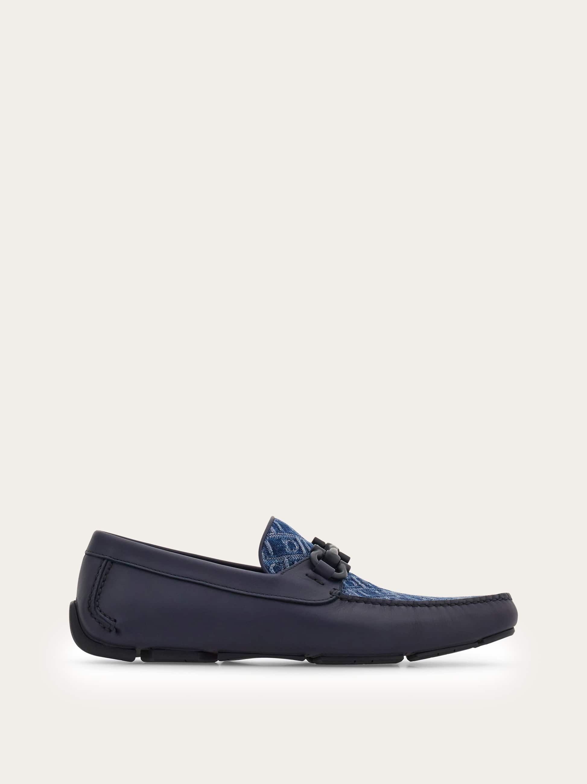 Ferragamo Uomo Driver morsetto Gancini Blu Taglia 40