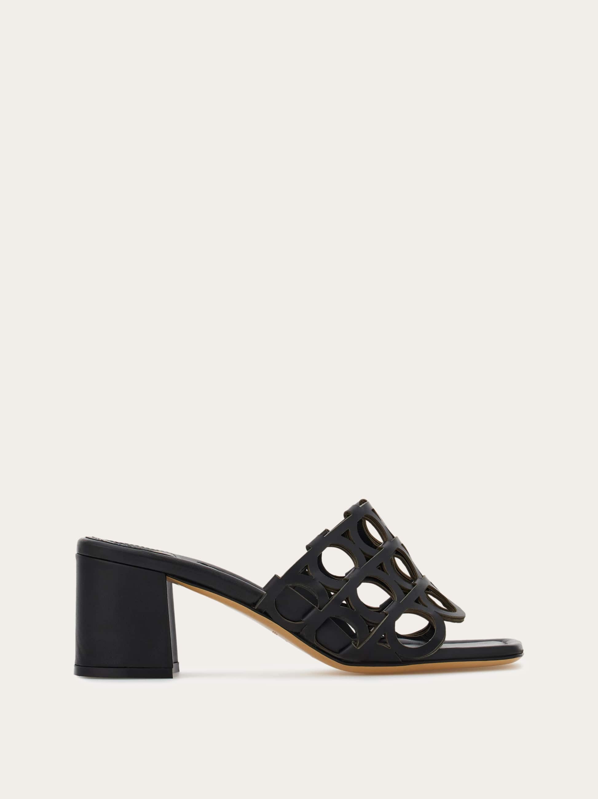 Ferragamo Gancini Mules In Black