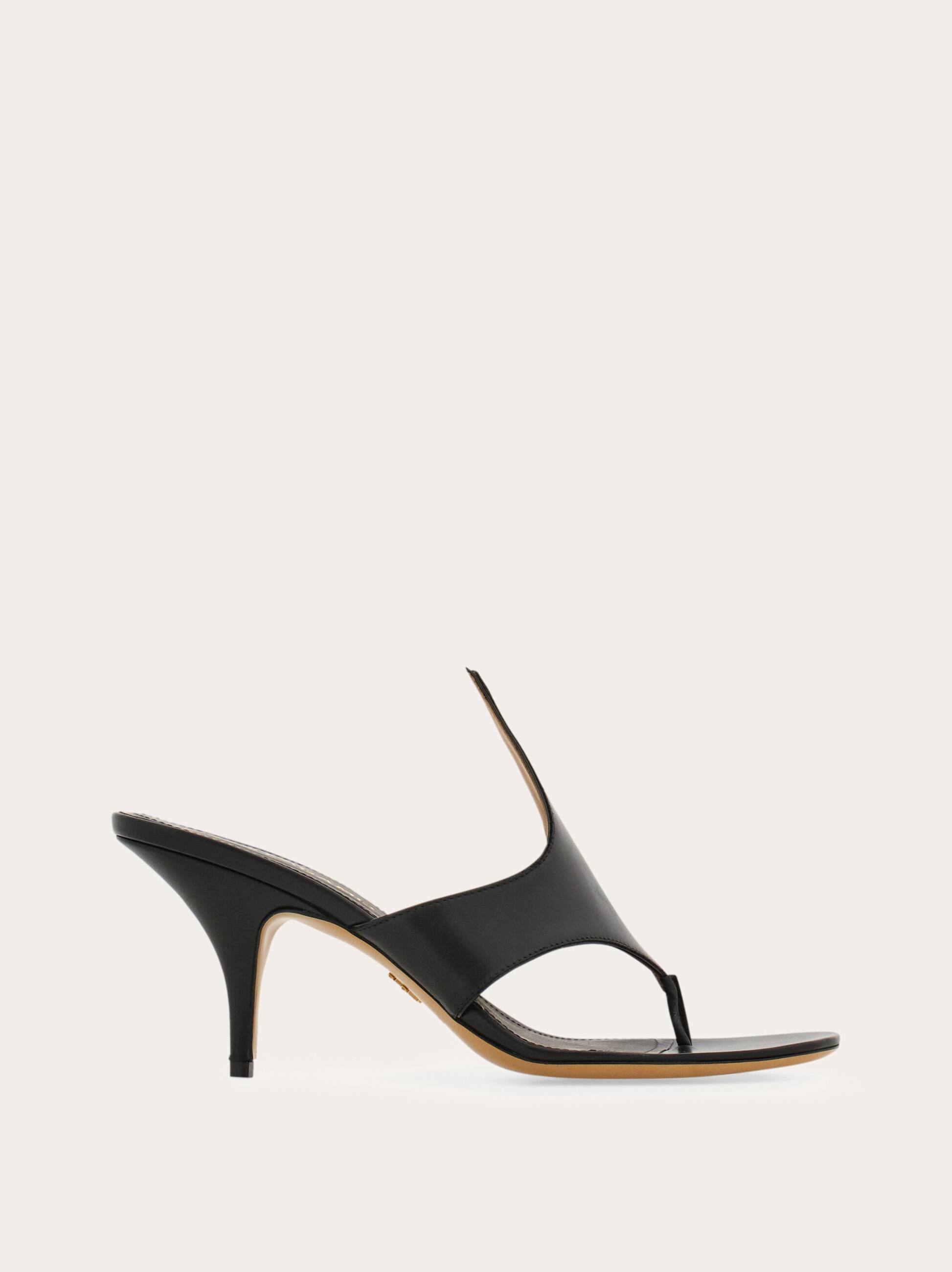 Ferragamo 70mm Fiamma Mules In Black