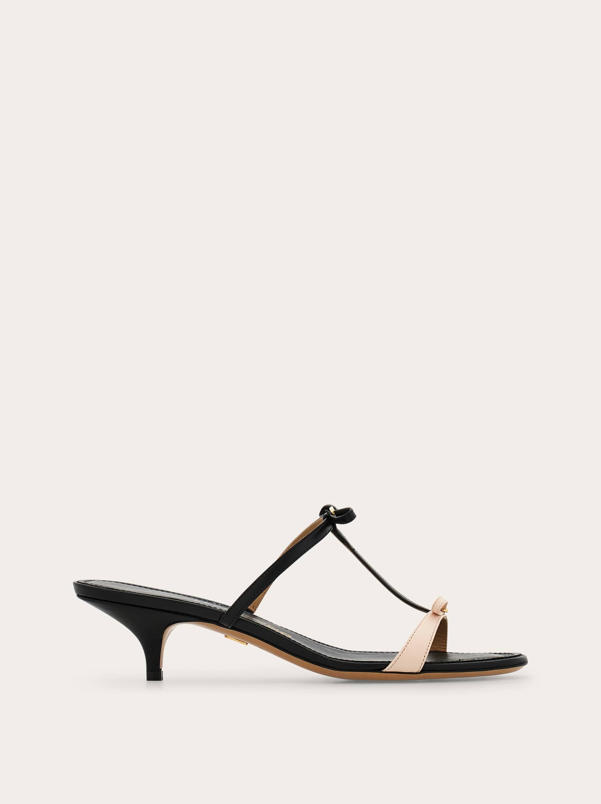 Ferragamo Donna Sandalo Mini Bow Nero Taglia 36