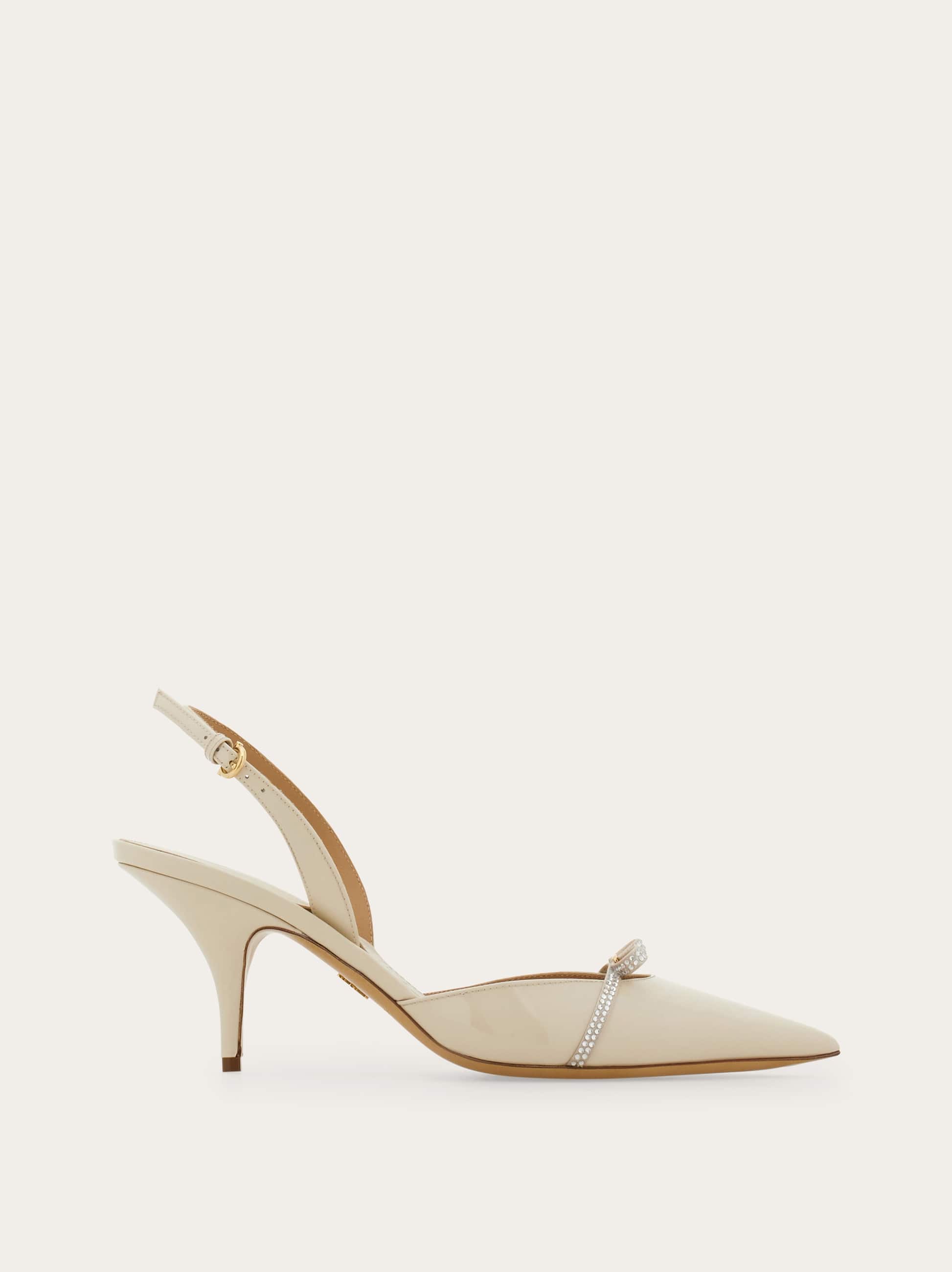 Ferragamo Donna Bridal - Slingback con mini fiocco Bianco Taglia 36