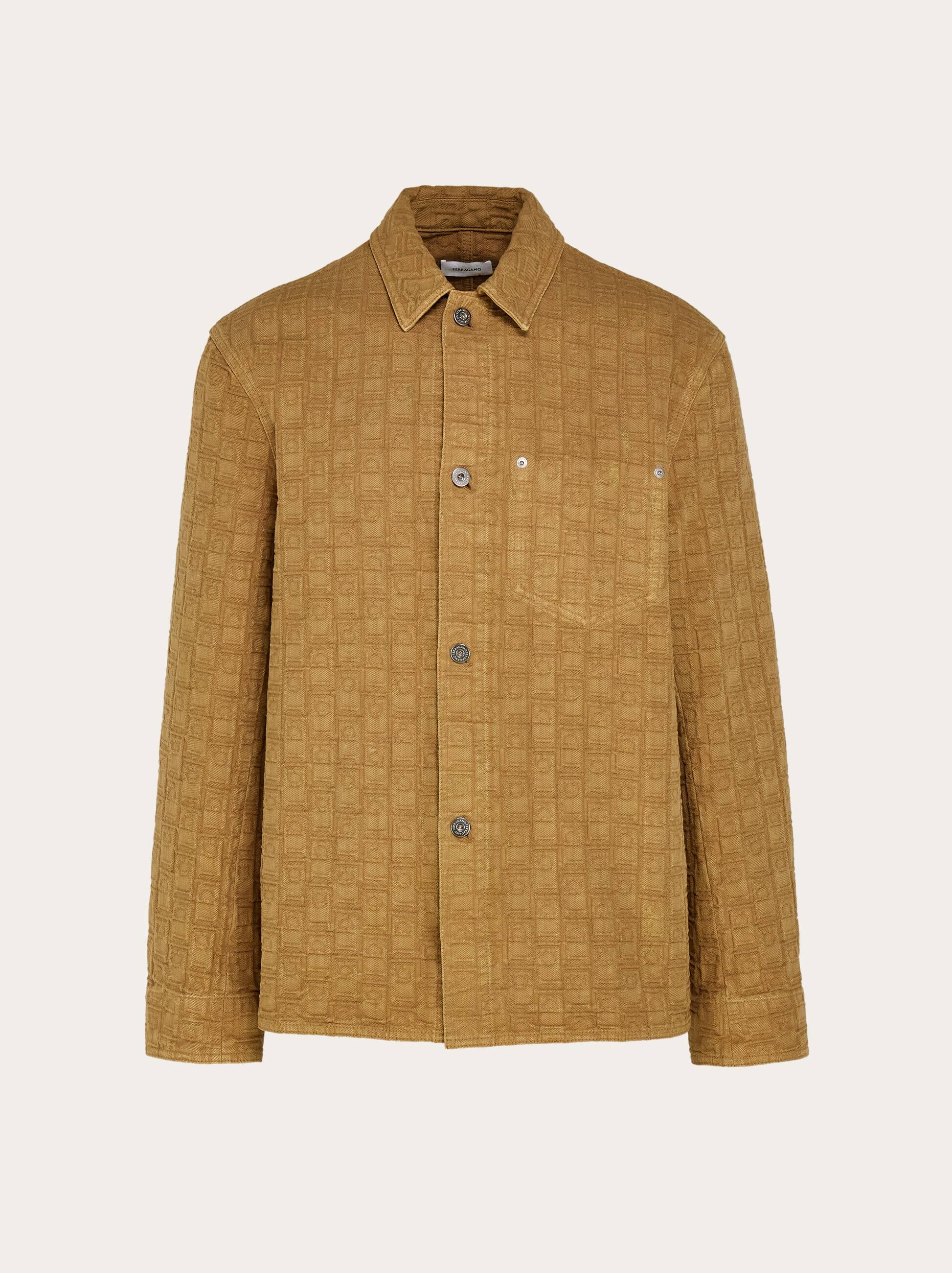 Ferragamo Monogram Over Shirt In Green