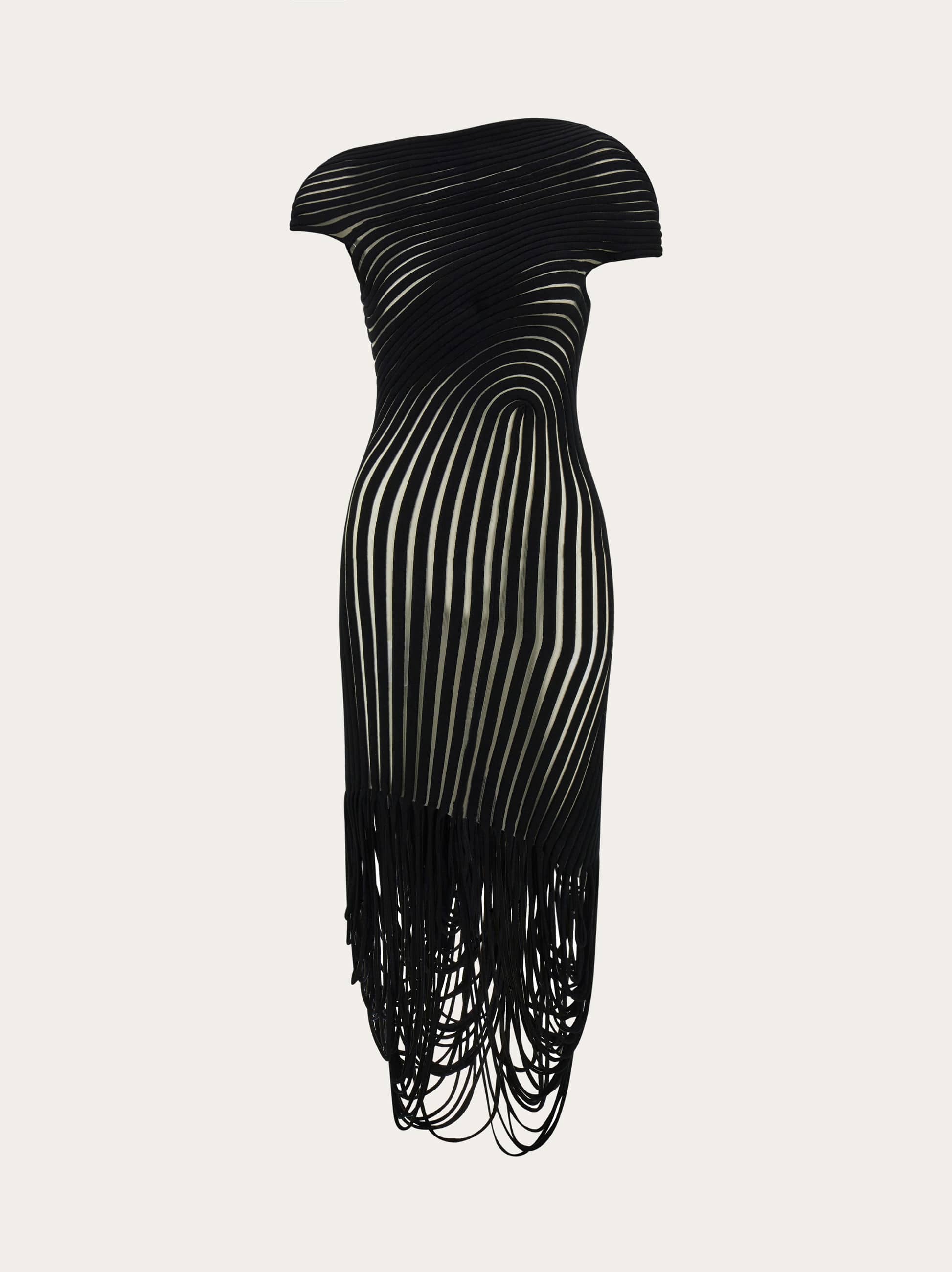 Ferragamo Donna Abito scollo asimmetrico Nero