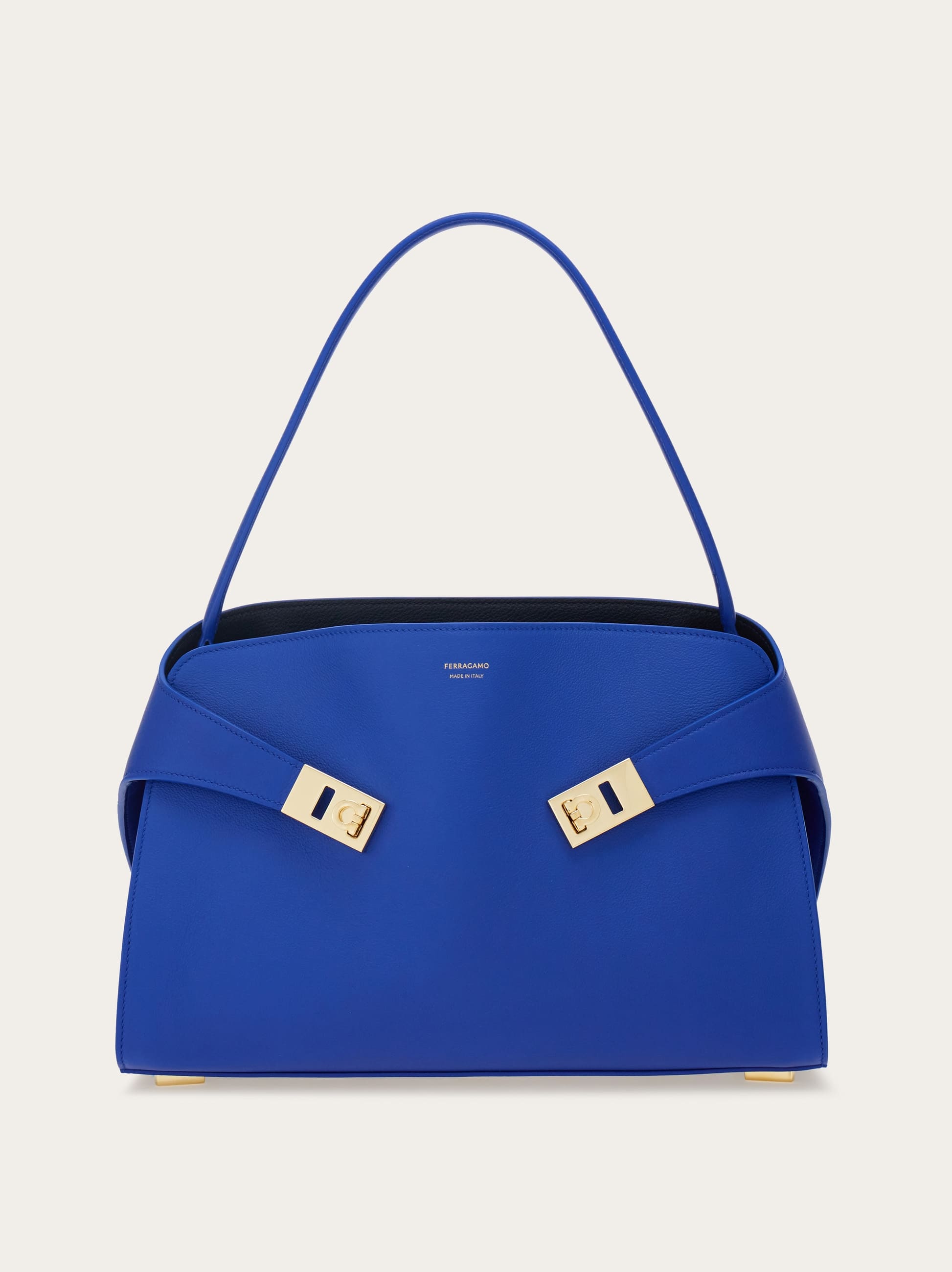 Ferragamo Medium Soft Hug Shoulder Bag In Blue