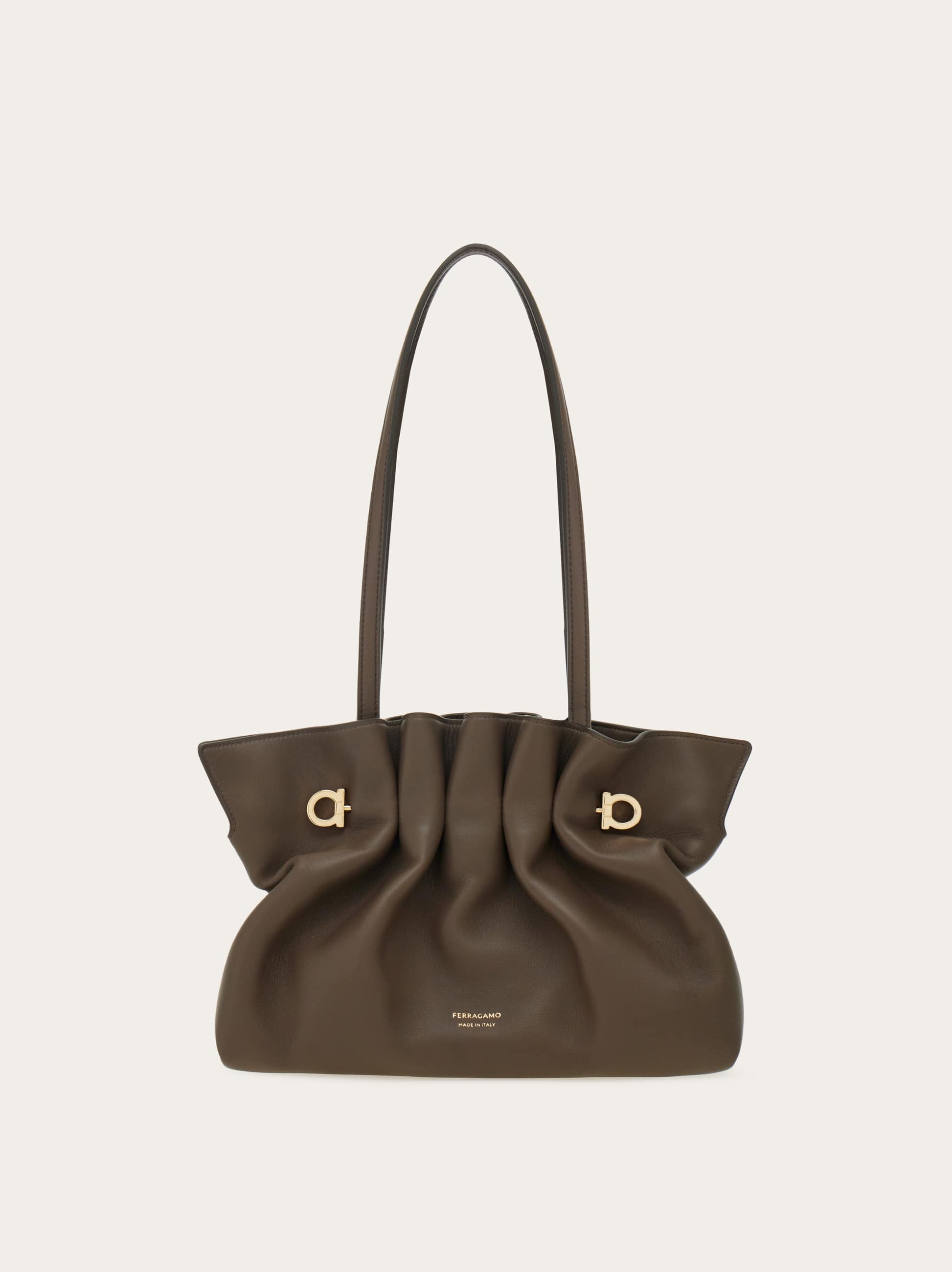 Ferragamo Brown Tote Bags Women In Gray