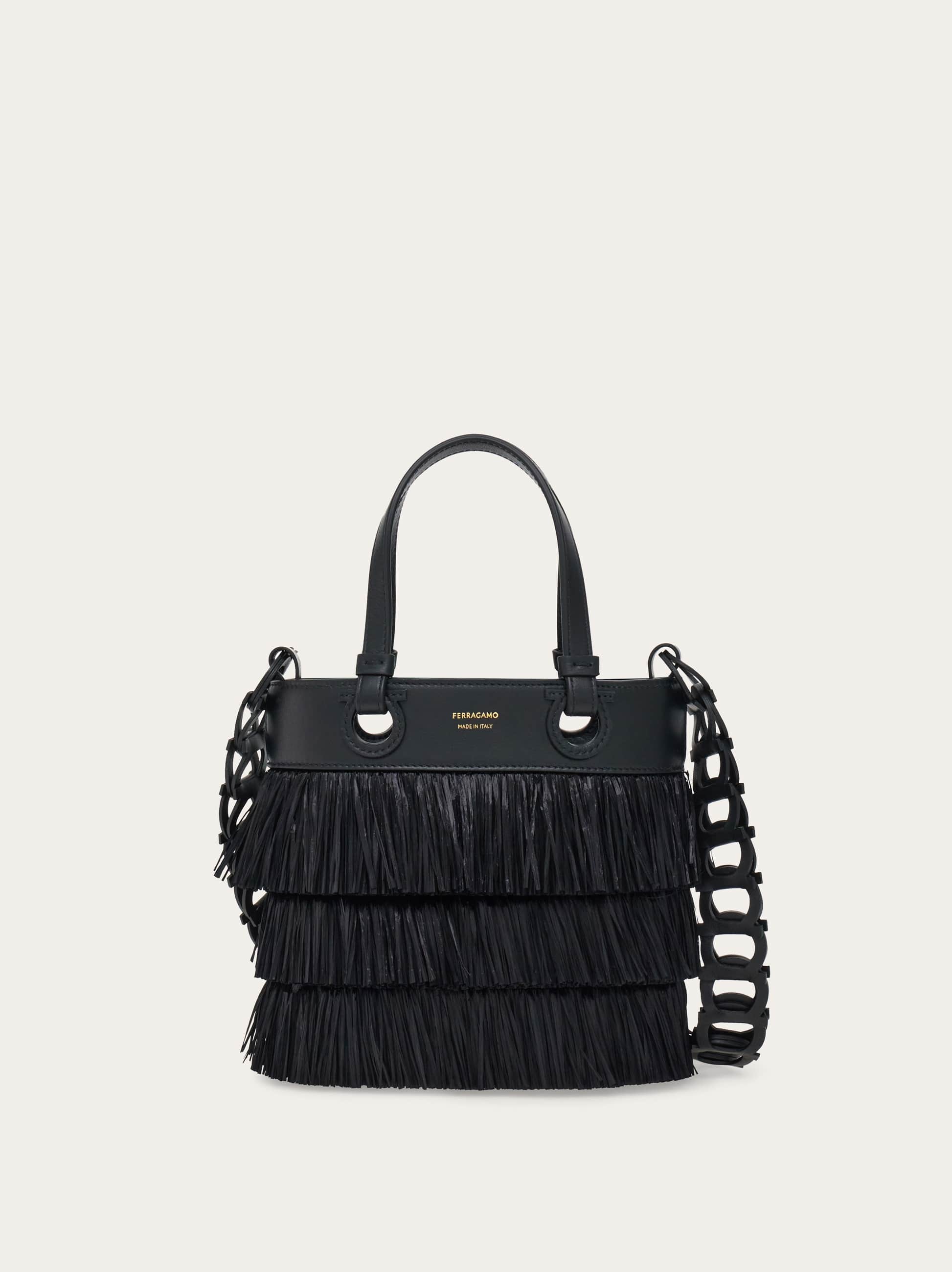 Ferragamo Donna Tote bag Fringes (S) Nero