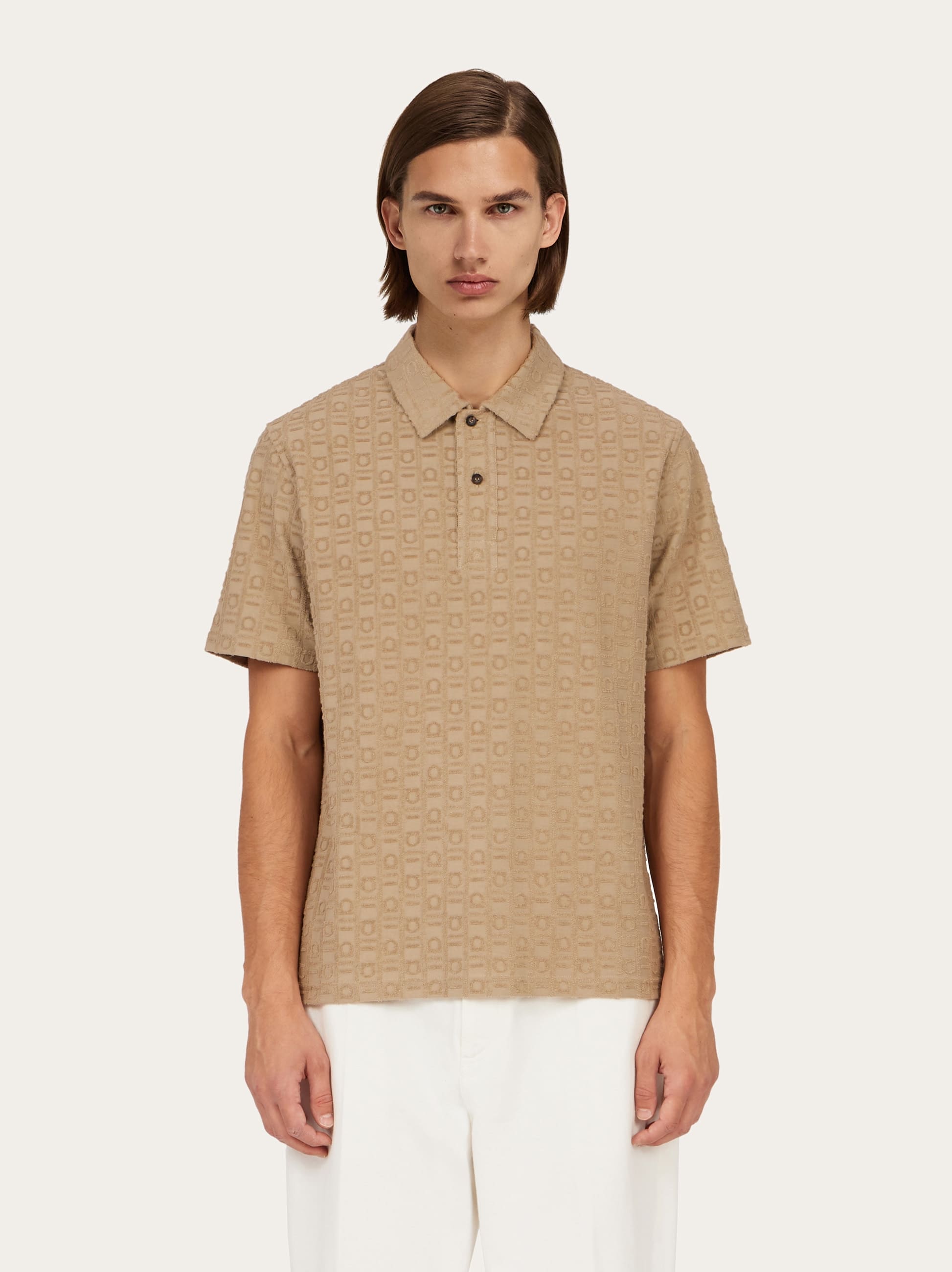 FERRAGAMO FERRAGAMO MONOGRAM POLO SHIRT