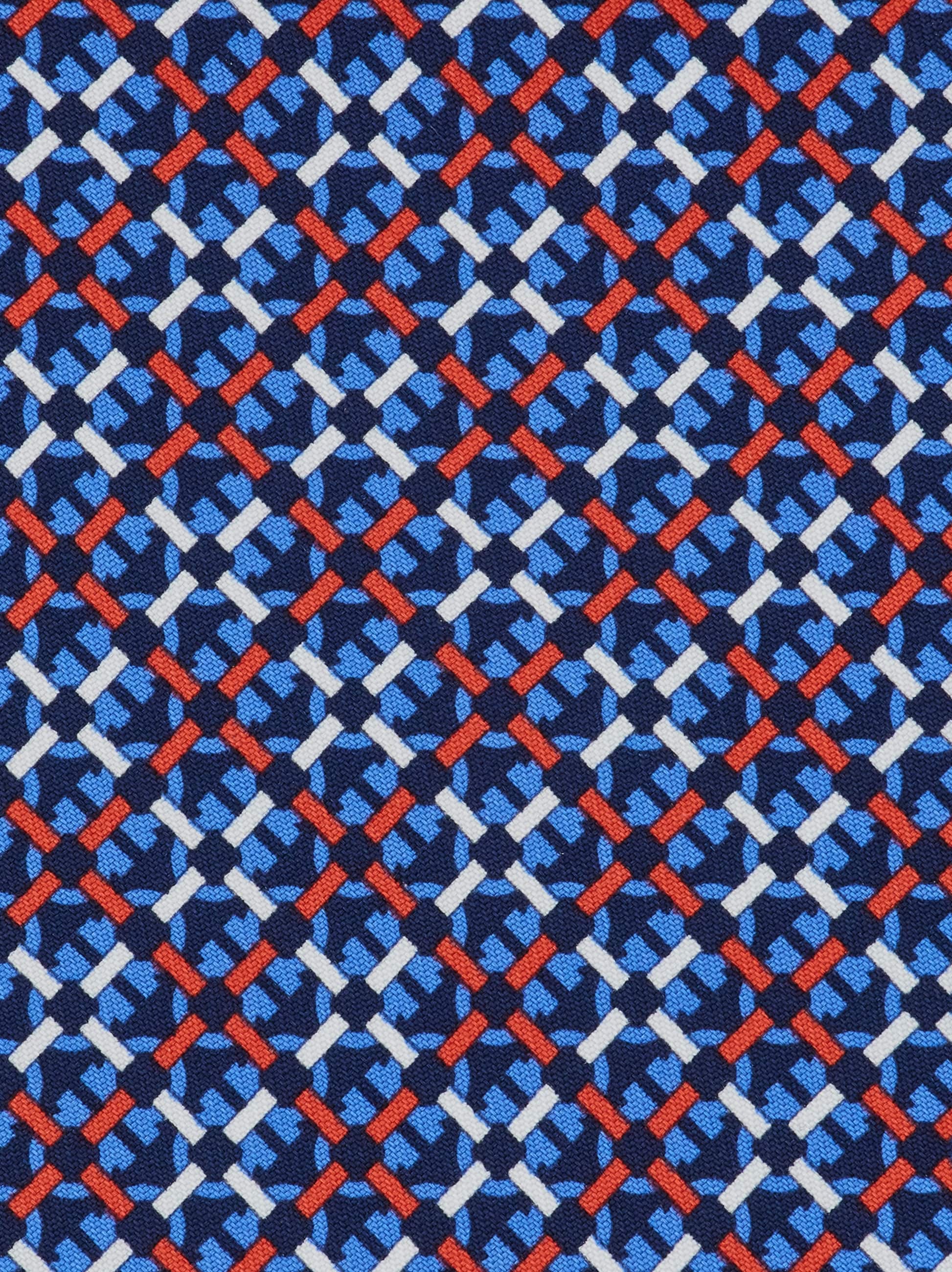 Ferragamo Gancini Print Silk Tie In Blue