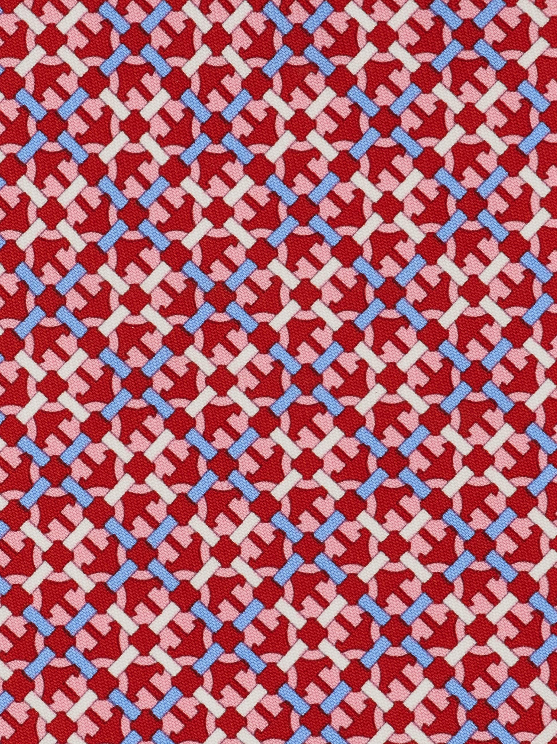 Ferragamo Gancini Print Silk Tie In Red