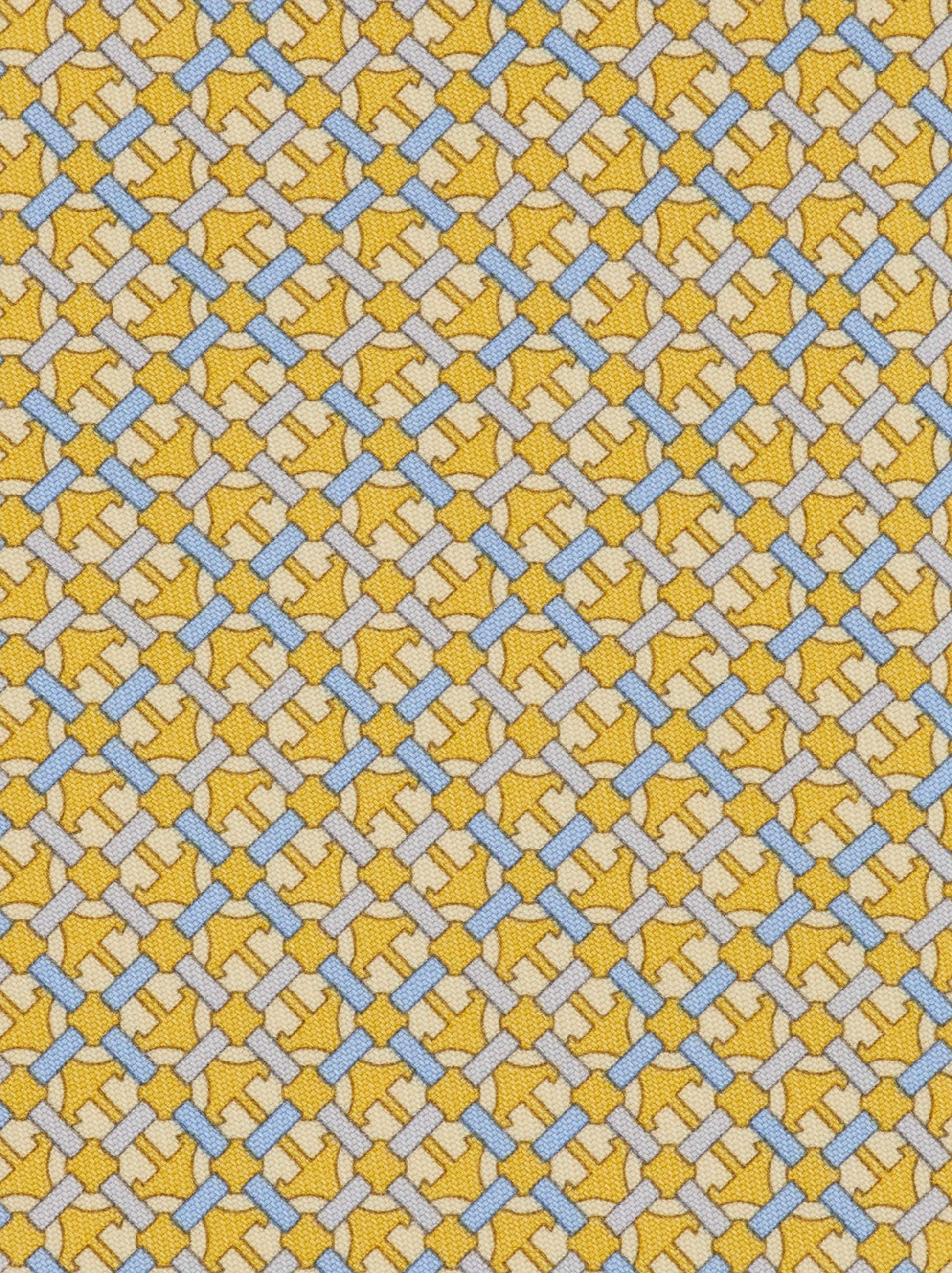 Ferragamo Geometric-patterned Tie In Yellow
