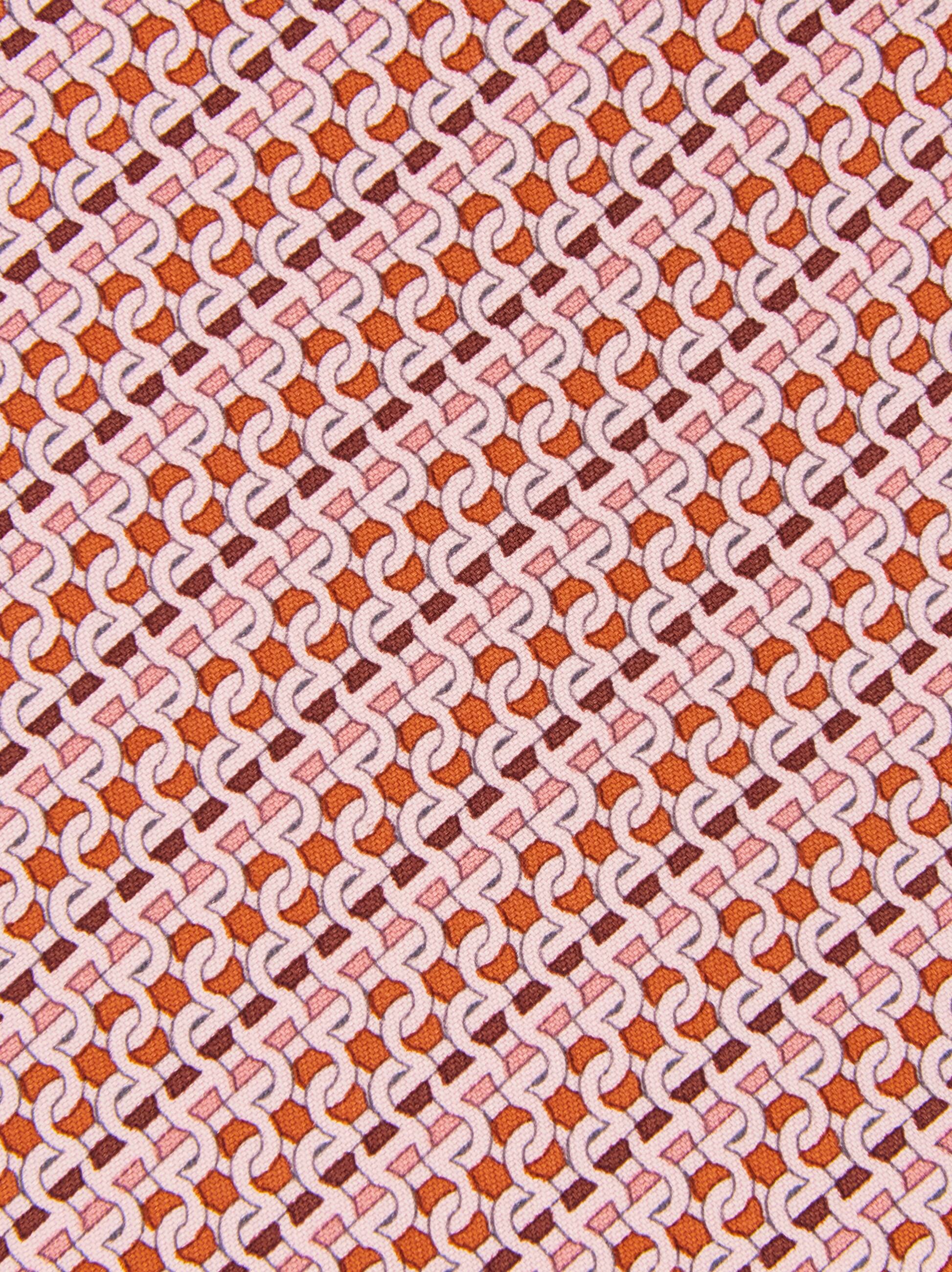 FERRAGAMO PRINTED SILK TIE WITH INTERLOCKING GANCINI AND REGIMENTAL STRIPES