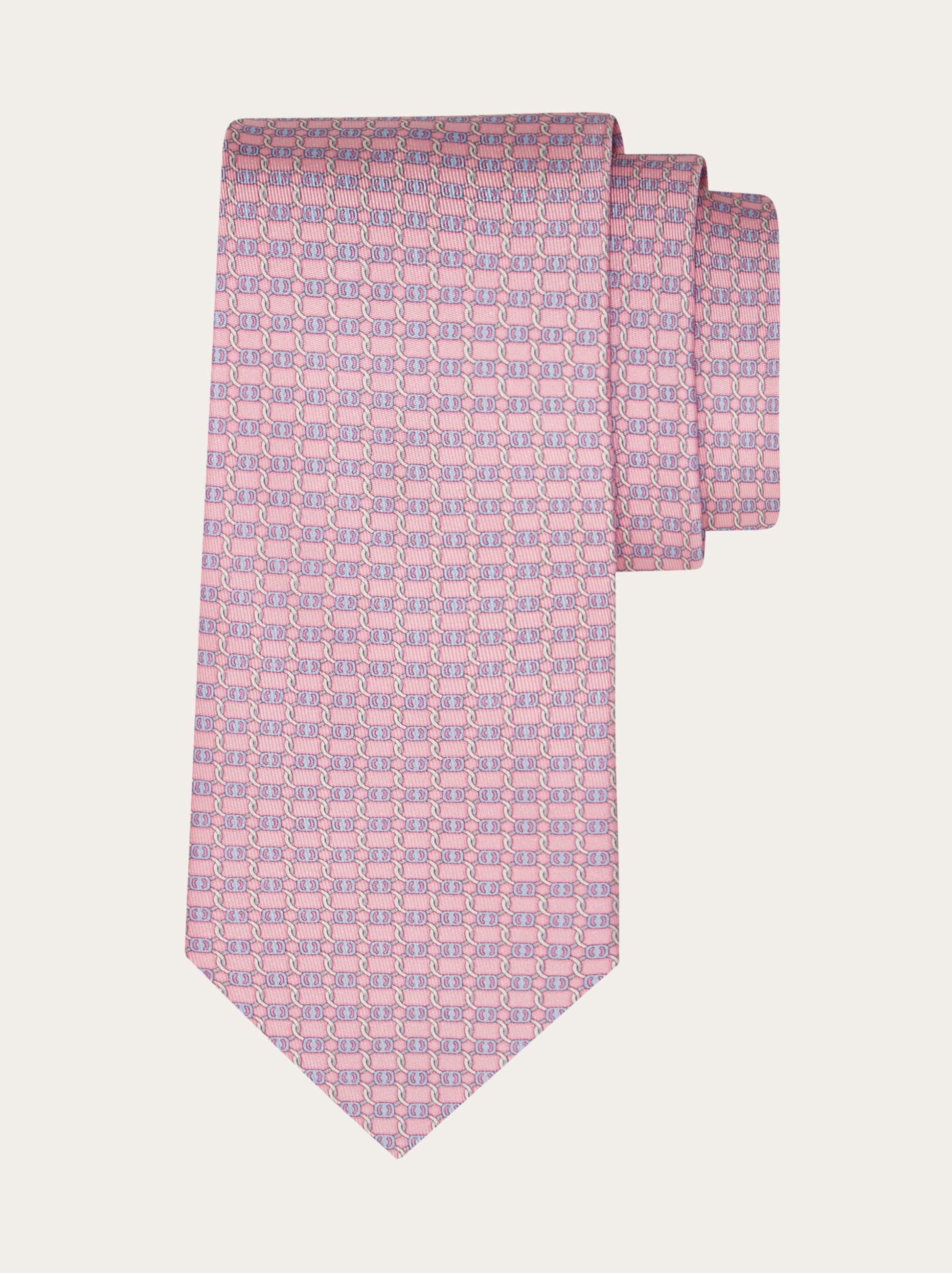 Ferragamo Uomo Cravatta in seta stampa Vara Rosa
