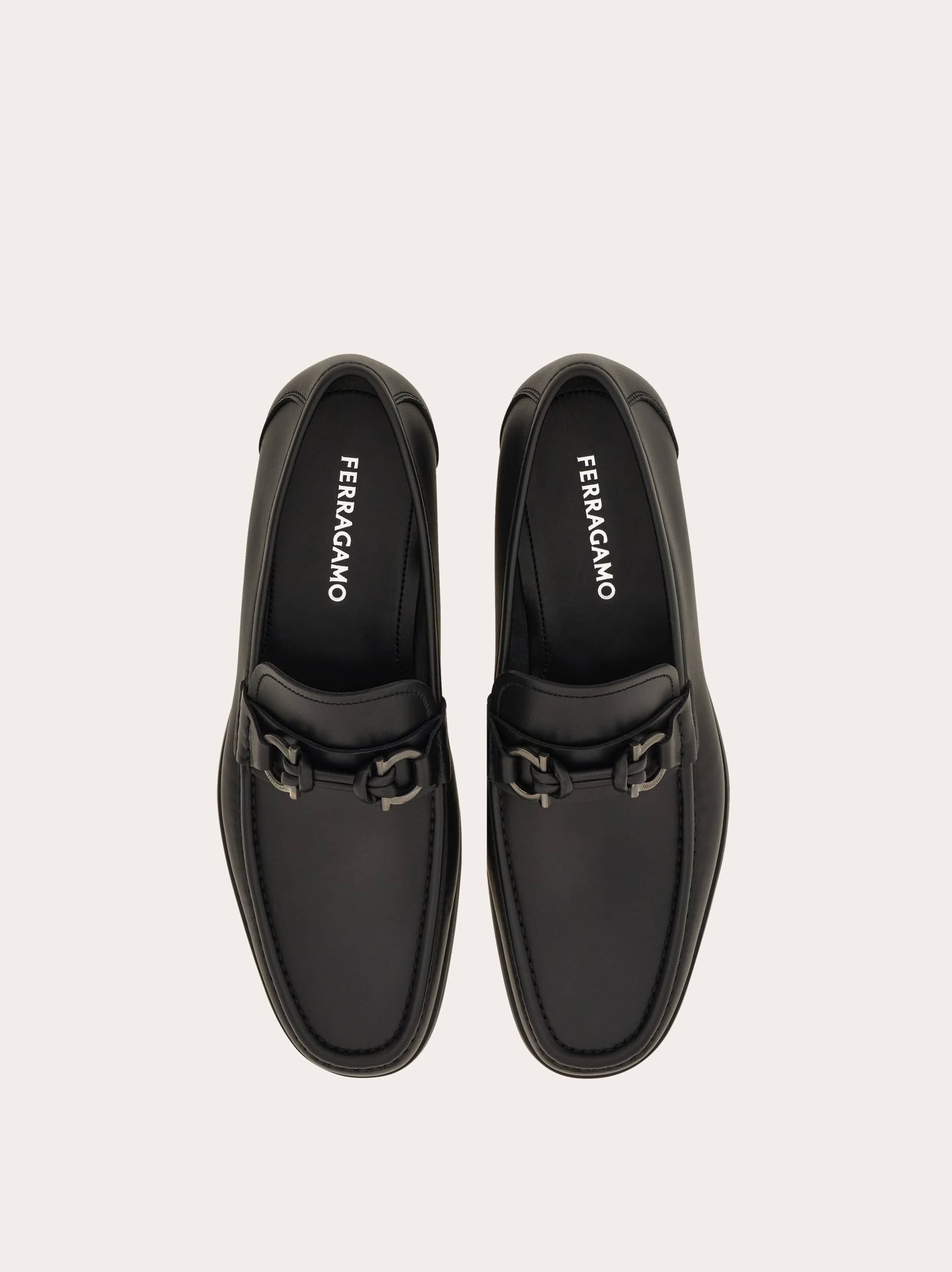 Ferragamo Gancini Buckle Mule In Black