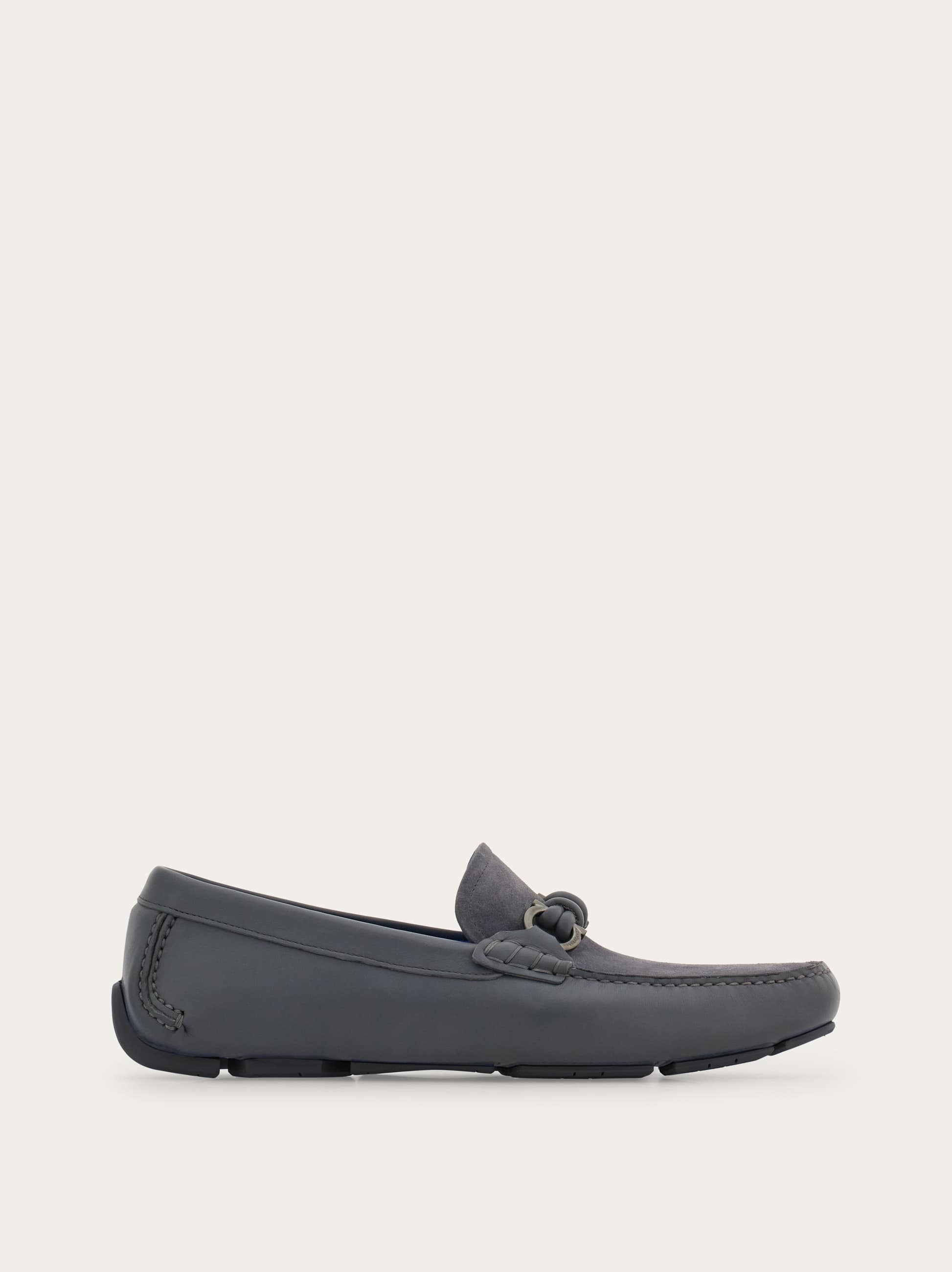Ferragamo Man Loafers Grey Size 8.5 Calfskin In Grey