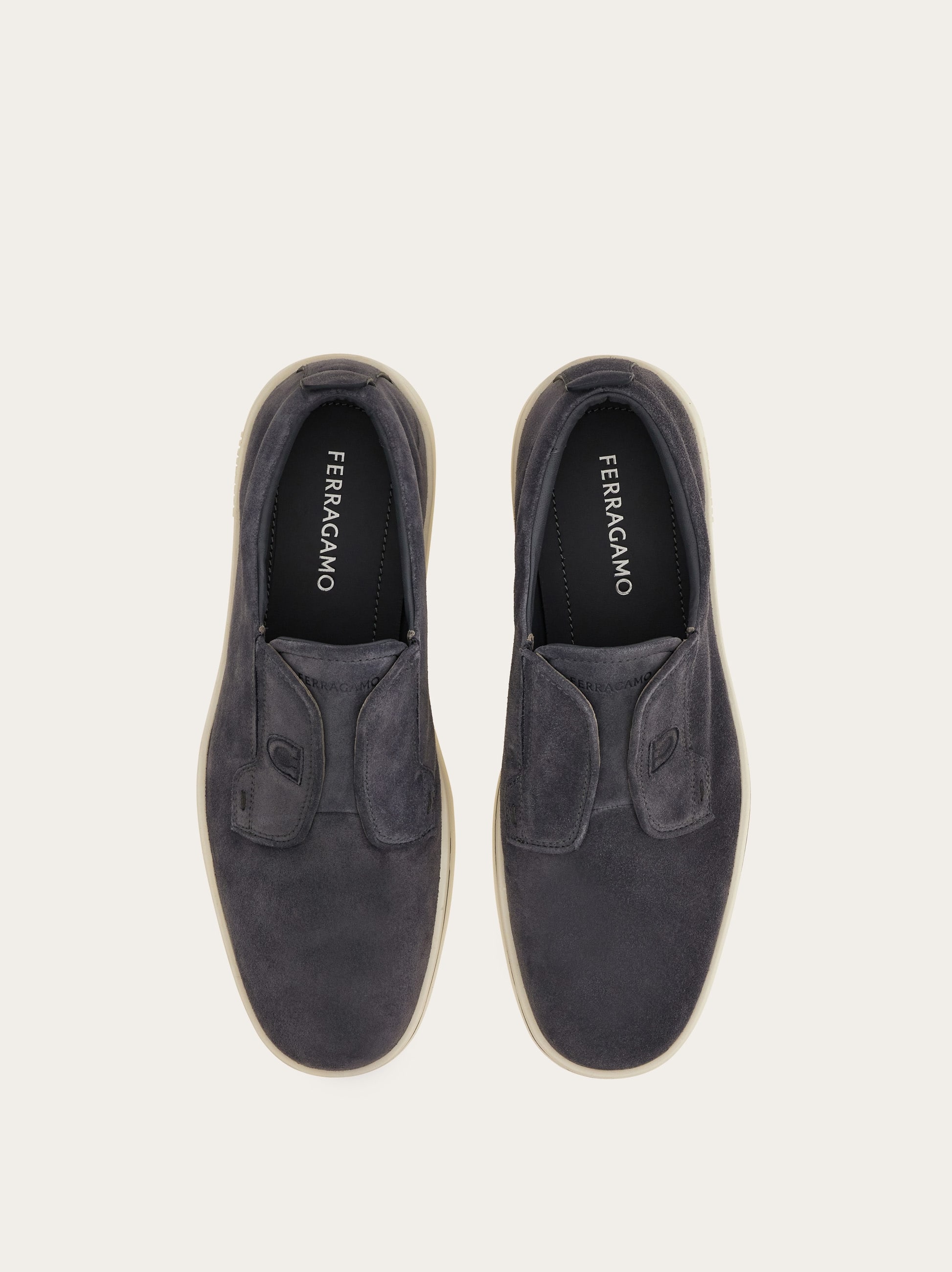  Ferragamo Herren Slip-on-derby Grau Größe 40 