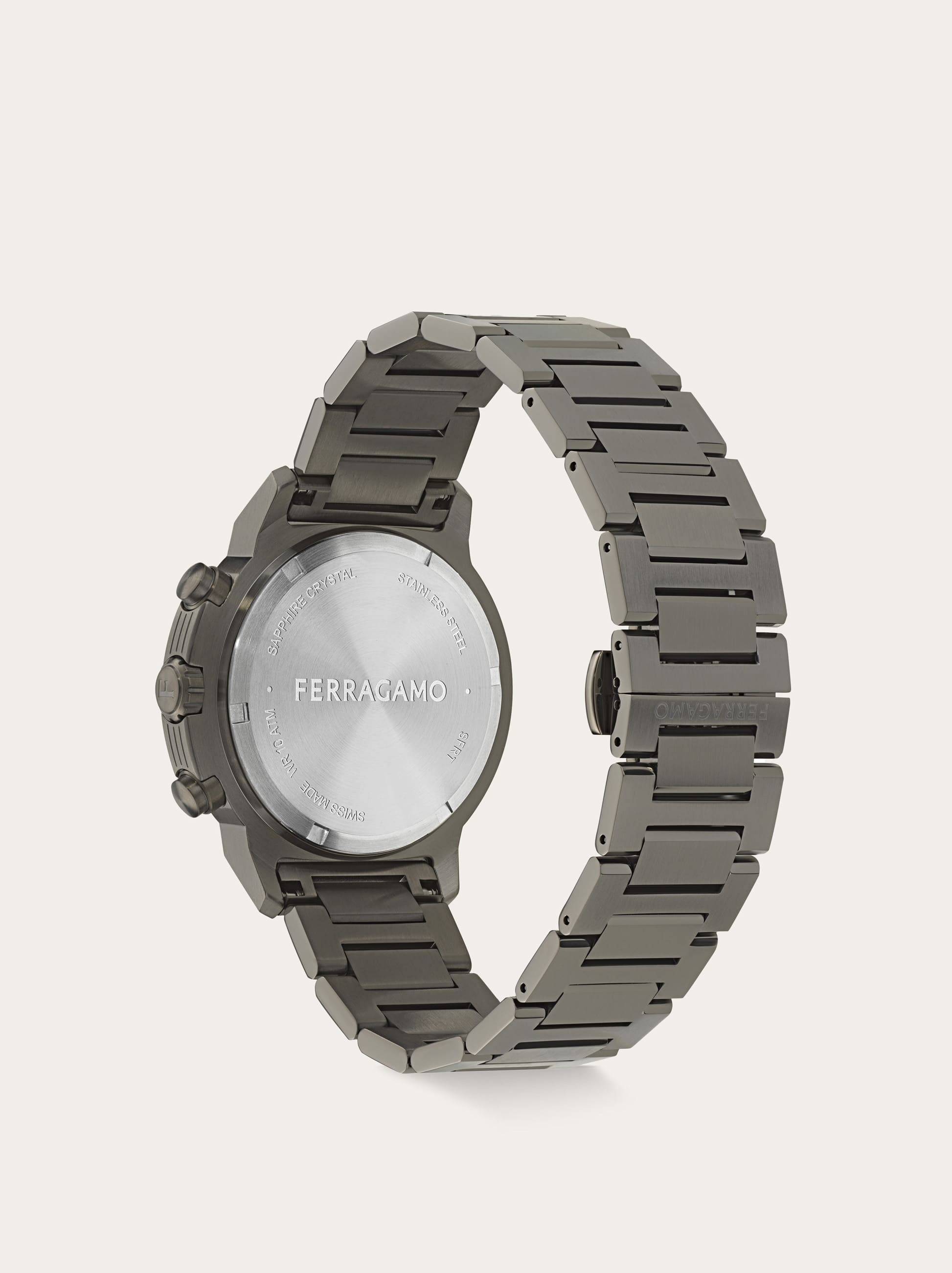  Ferragamo Men Ferragamo Sport Chrono Watch Silver 